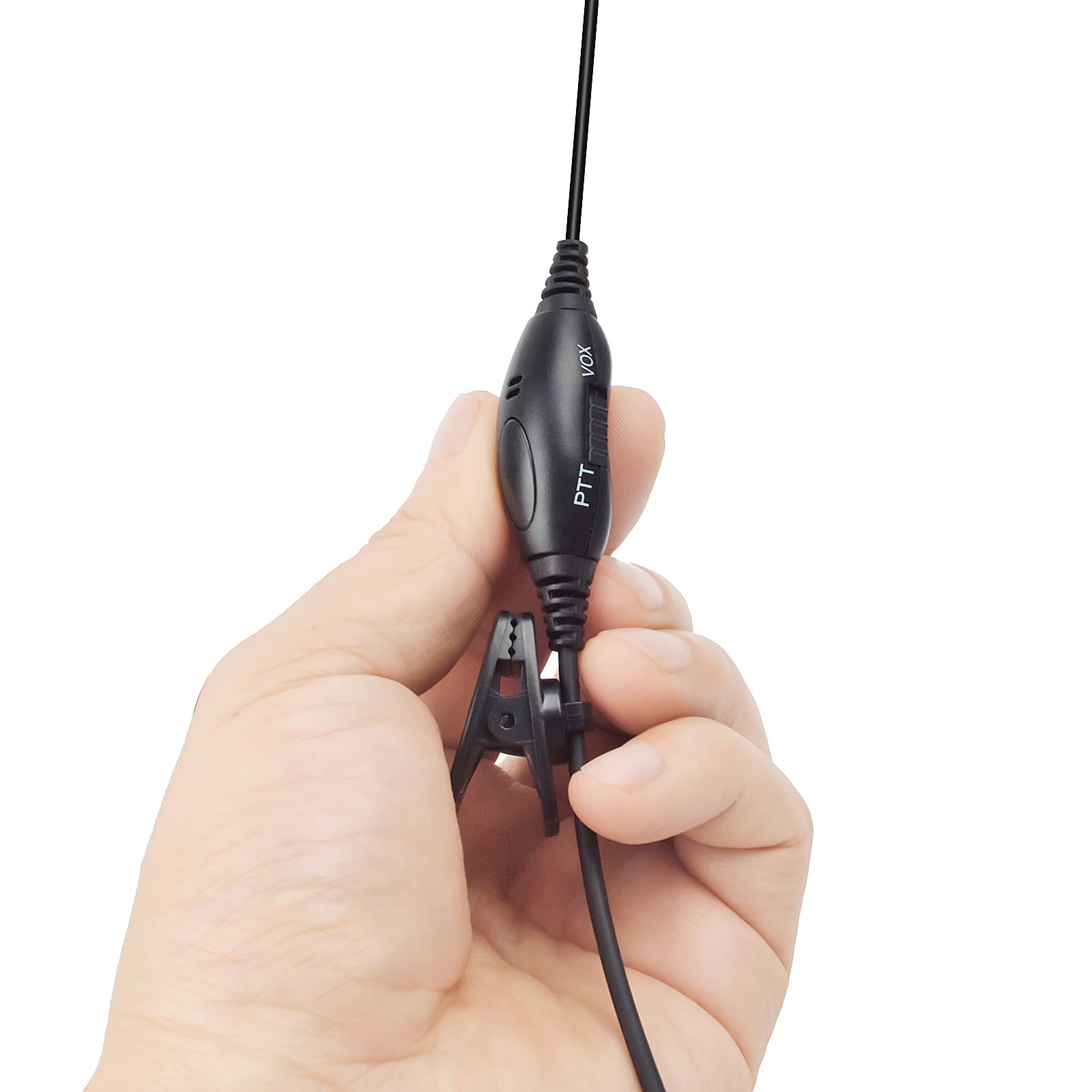 UAYESOK D-Shape Two-Way Radio Earpiece with Mic & PTT/VOX - Compatible with Motorola Talkabout T260 T260TP T402 T460 T465 T600 T800 (1-Pin, 2-Pack) - Ideal for Security, Construction & Outdoor Communication