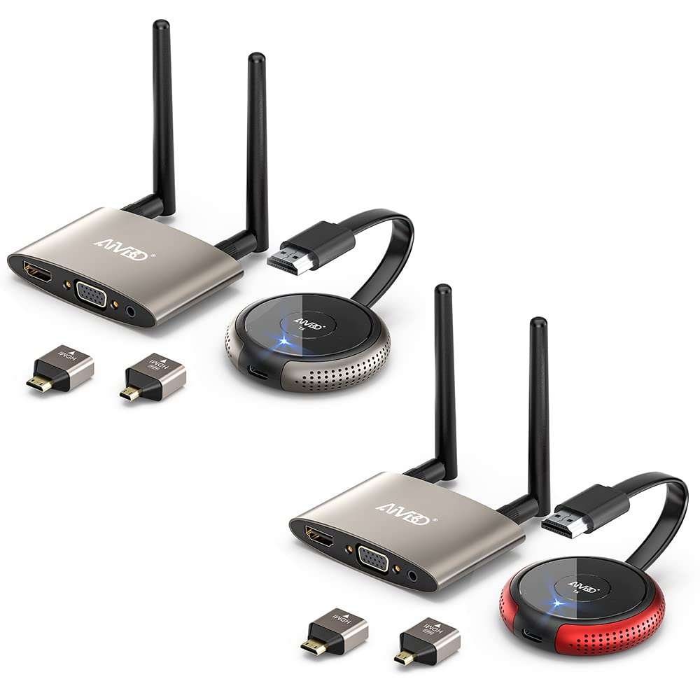 TIMBOOTECH Wireless HDMI Transmitter and Receiver Kit 4K - 165FT 5G Stable Signal, HD Video/Audio Extender for PC, Laptop, Camera, Blu-ray, Netflix, PS5 to Monitor, Projector, HDTV - Perfect for Home Theater, Gaming & Office Presentations
