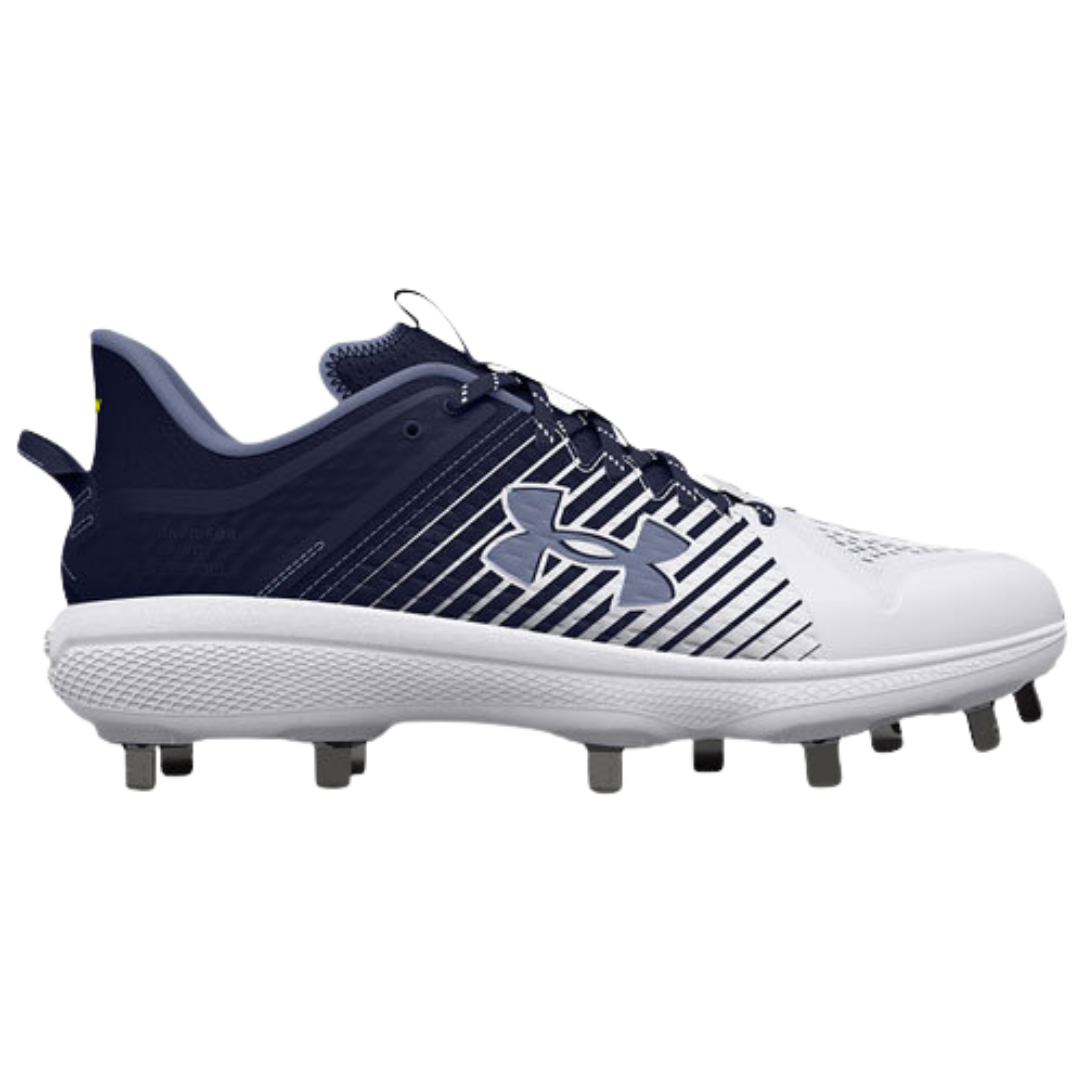 UnderArmour Men's UA Yard Low Metal Baseball Cleats - Navy Blue 3025592-401 | Lightweight Baseball Shoes with Metal Spikes for Enhanced Traction | Perfect for Baseball Games, Training & Field Sports
