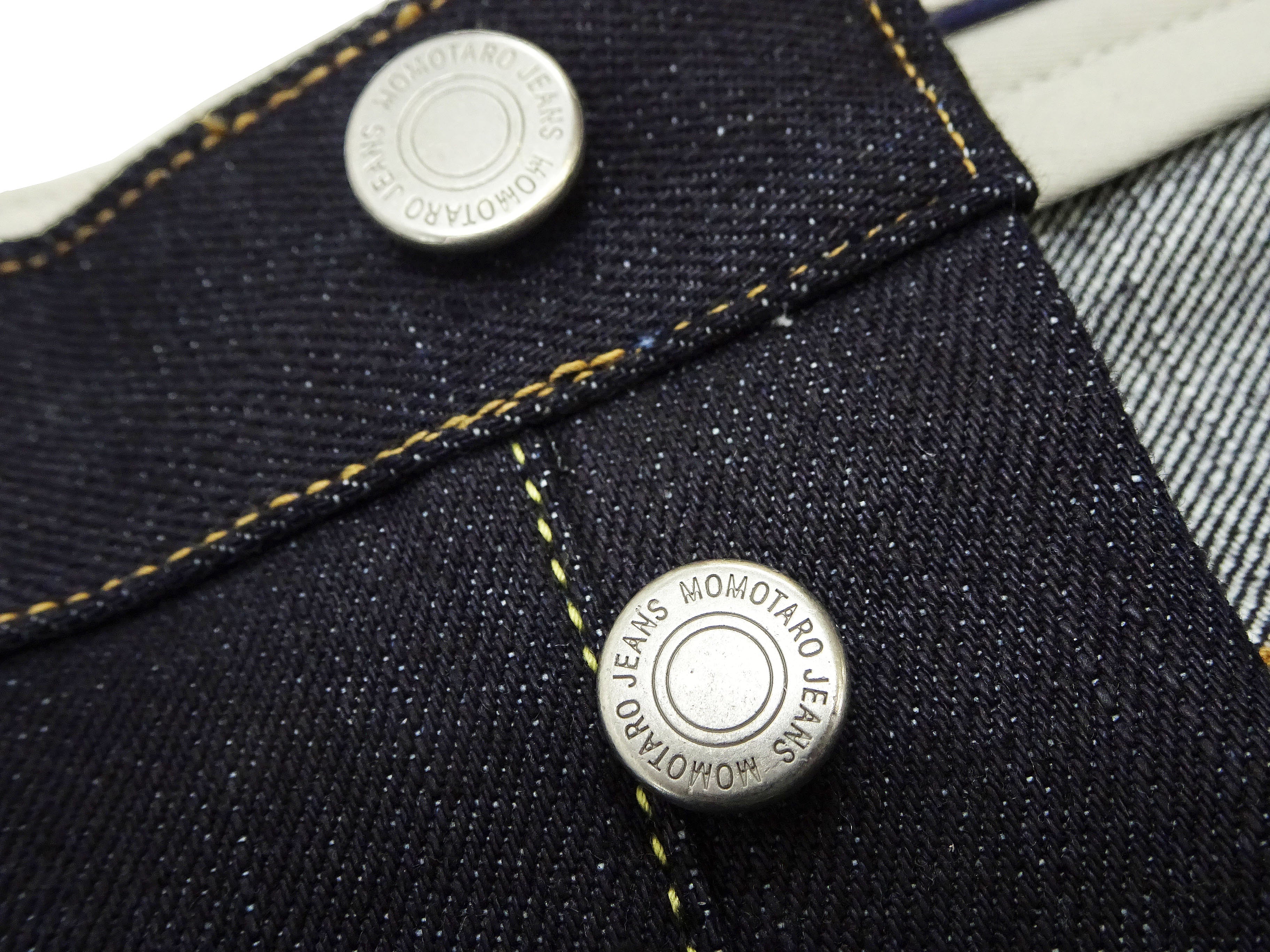 Momotaro Jeans Men's Slim Tapered Fit #200 14.7oz Zimbabwean Cotton Deep Indigo Denim Pants - Sanforized Unwashed Raw Selvedge Jeans for Casual Wear & Street Style