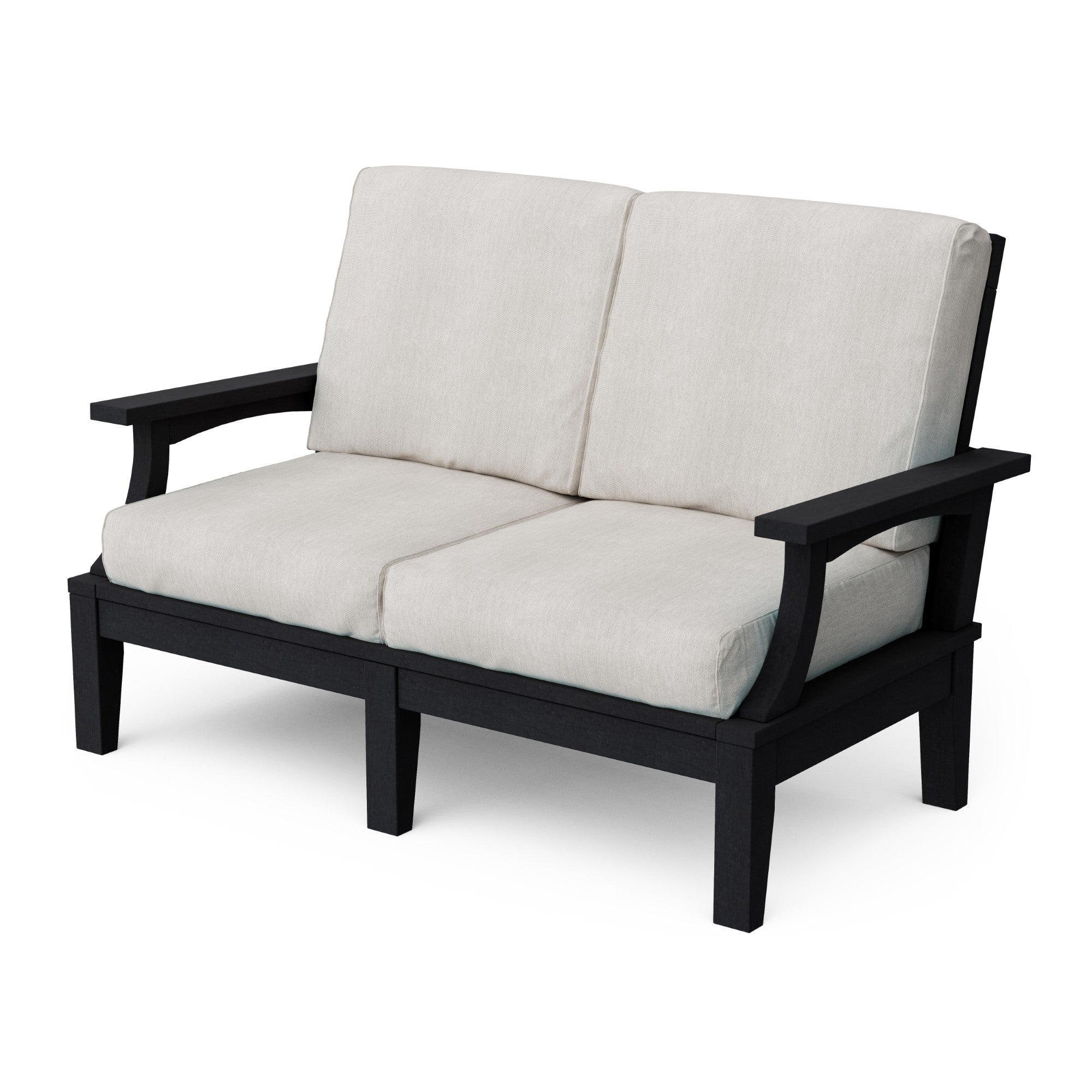 Heritage Deep Seating Love Seat Cushioned Sofa - Outdoor Patio Furniture for Garden, Poolside & Backyard Relaxation