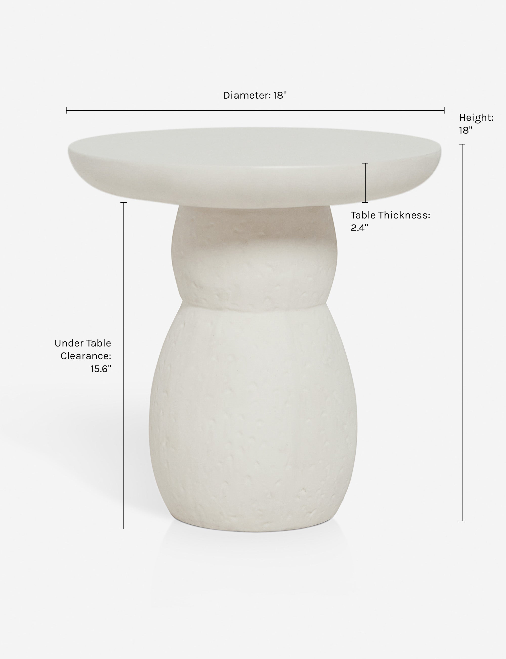 Sarah Sherman Samuel Clouded Round Side Table - Modern Accent Table for Living Room, Bedroom & Office - Stylish Home Decor Furniture