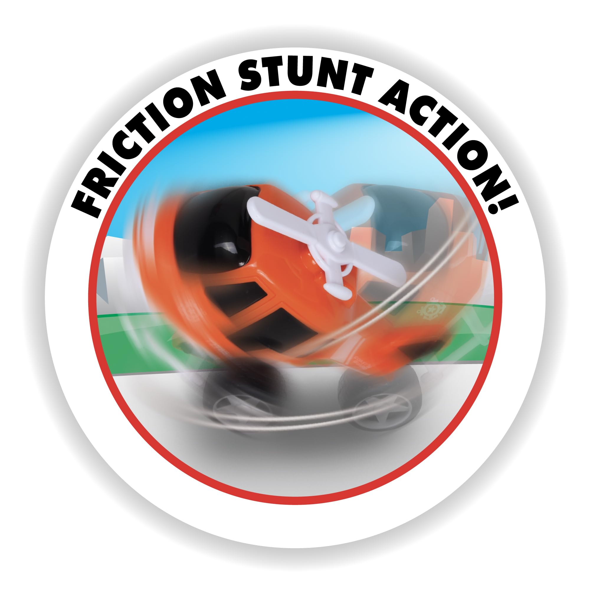NKOK 5PK Friction Powered Rescue Vehicles Toy Set - No Batteries Needed with Realistic Features for Imaginative Play - Perfect for Kids Age 3+ | Great for Pretend Play, Emergency Rescue Scenarios & STEM Learning
