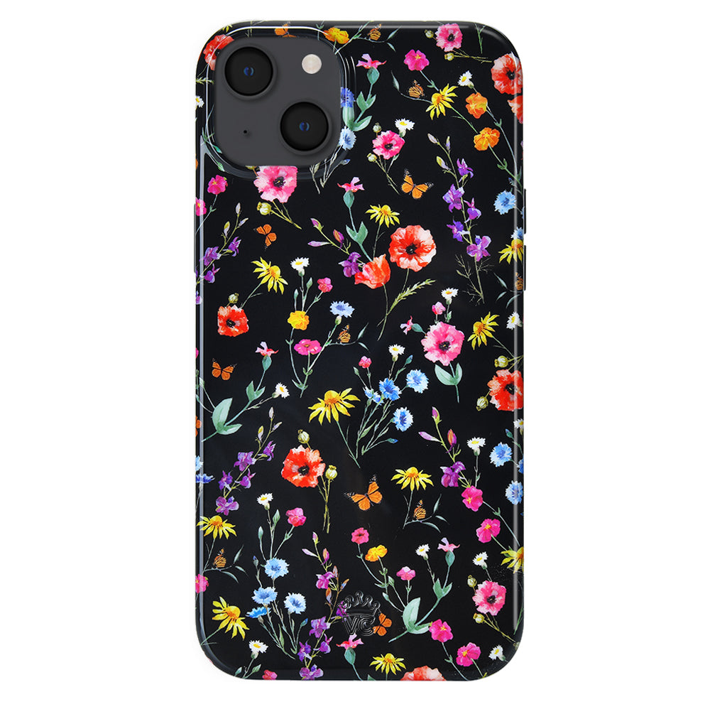 Premium Black Wildflower iPhone Case - Durable Protective Cover for iPhone [Model] - Perfect for Everyday Use, Travel & Outdoor Adventures