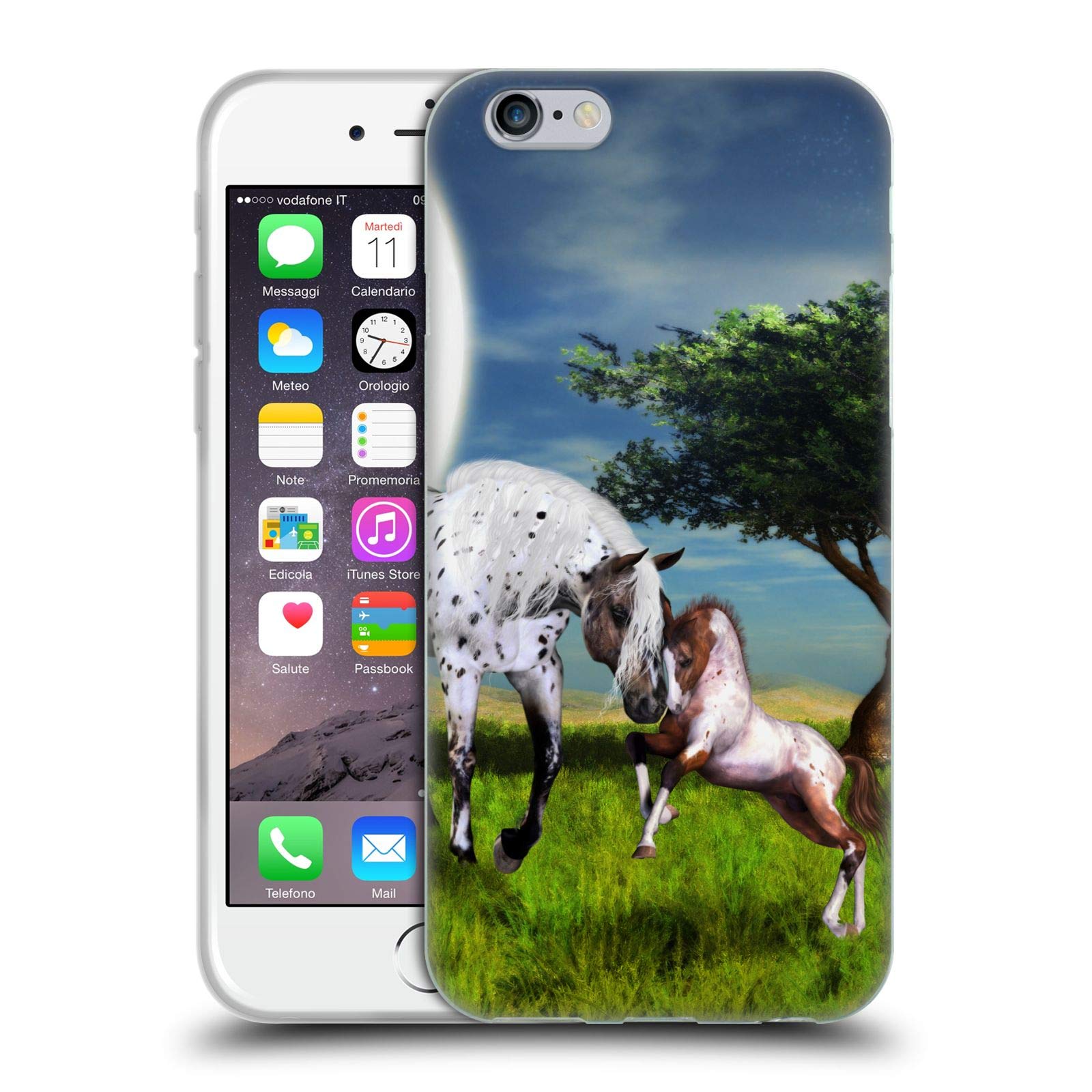 Head Case Designs Officially Licensed Simone Gatterwe Love Forever Horses Soft Gel Case for Apple iPhone 6 / iPhone 6s - Perfect for Equestrian Lovers & Outdoor Adventures