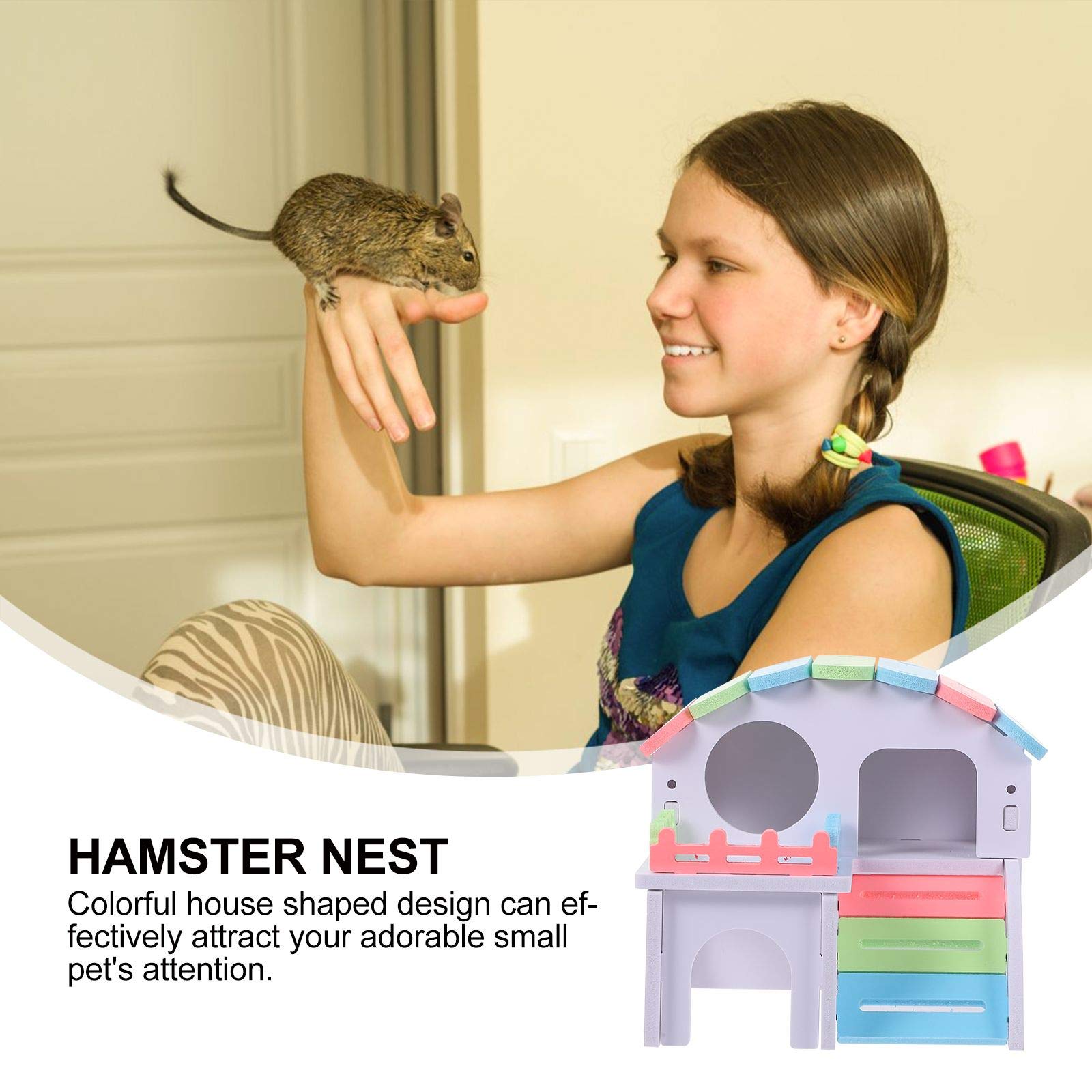Mini Hamster House - Cozy Pet Sleeping Bed for Hedgehogs & Small Pets - Perfect for Play & Rest