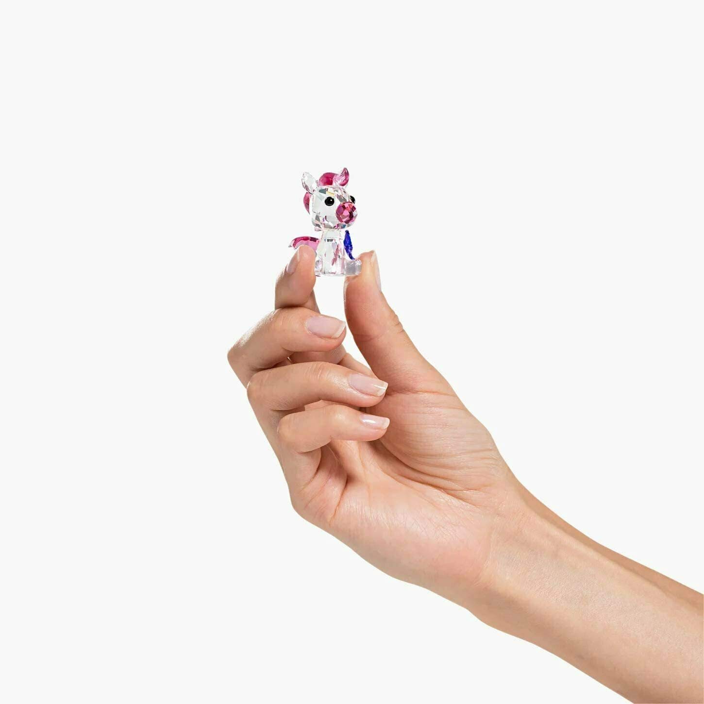SWAROVSKI Baby Animals Speedy The Pony Crystal Figurine - Clear, Pink & Blue - Perfect for Nursery Decor, Baby Shower Gifts & Collectibles