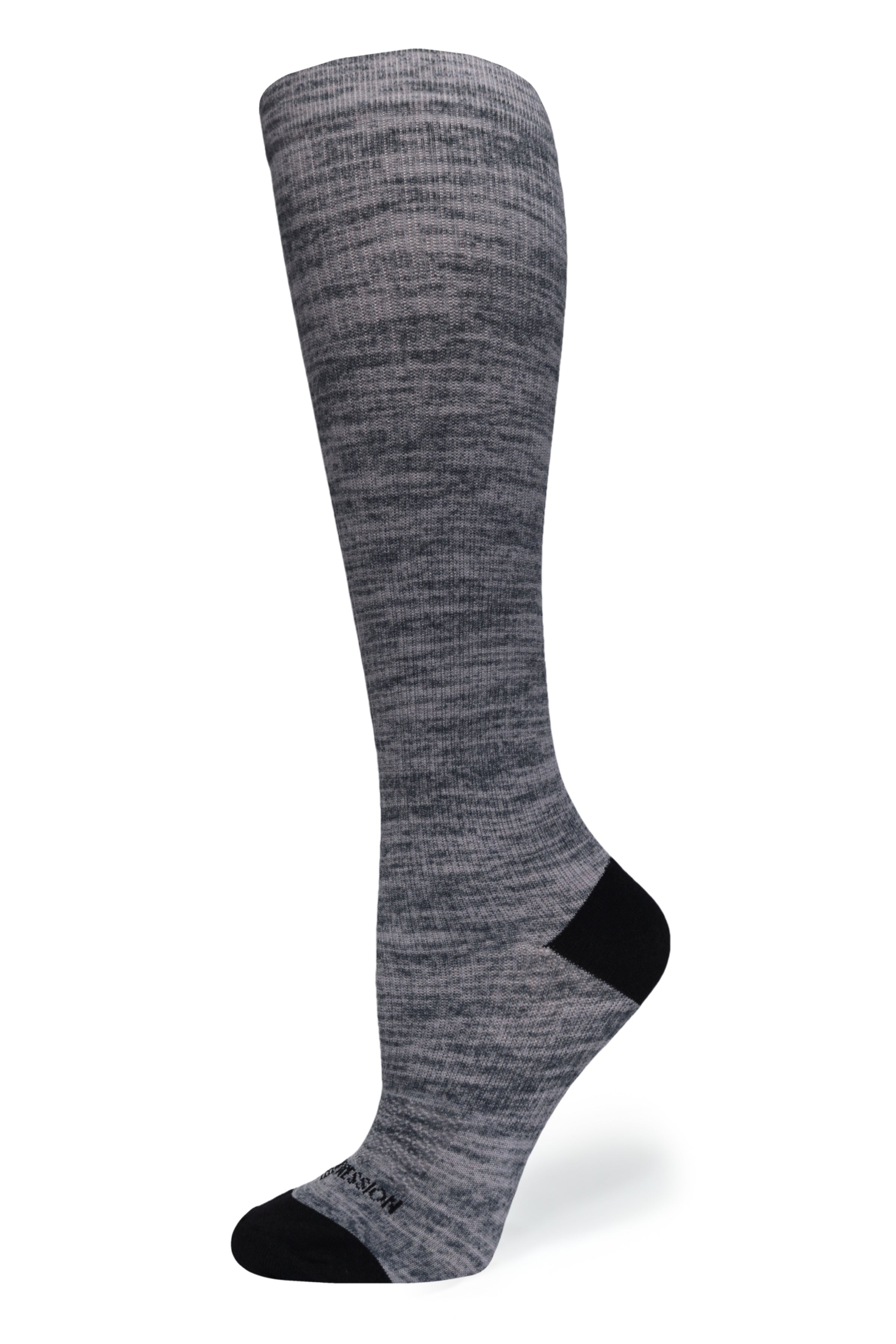 Premium Grey Heather Comfort Socks - Standard & Extra Wide Fit for Men & Women - Perfect for Daily Wear, Sports & Cold Weather