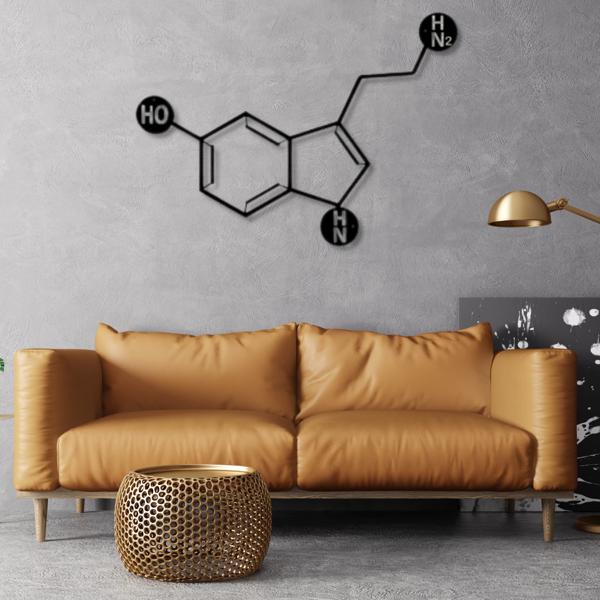 Serotonin Metal Wall Art - Home Decor for Living Room & Bedroom