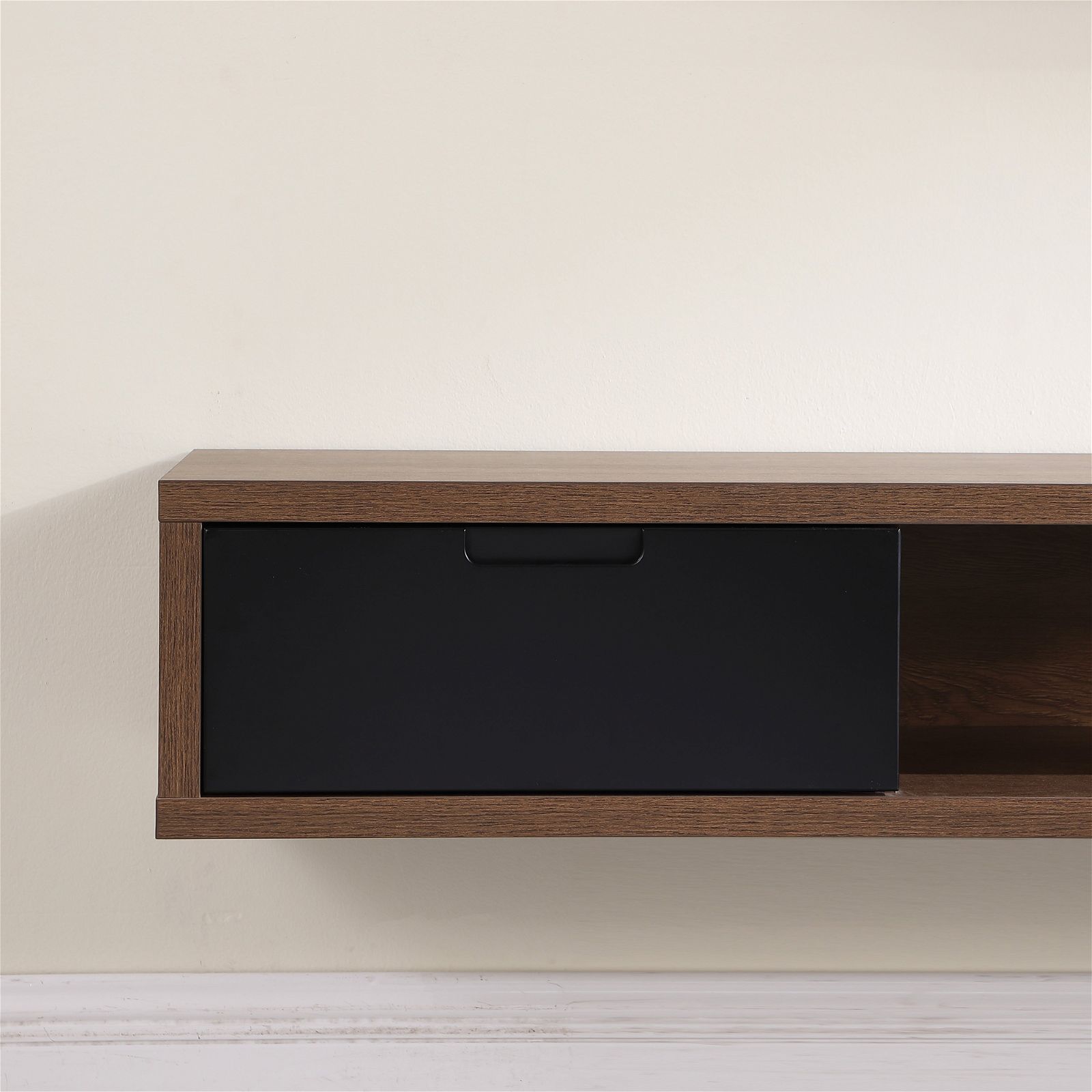 Wall Mounted Air Entertainment Unit - 1500mm Dark Oak TV Stand by Criterion - Perfect for Living Room, Bedroom & Home Theater Setup