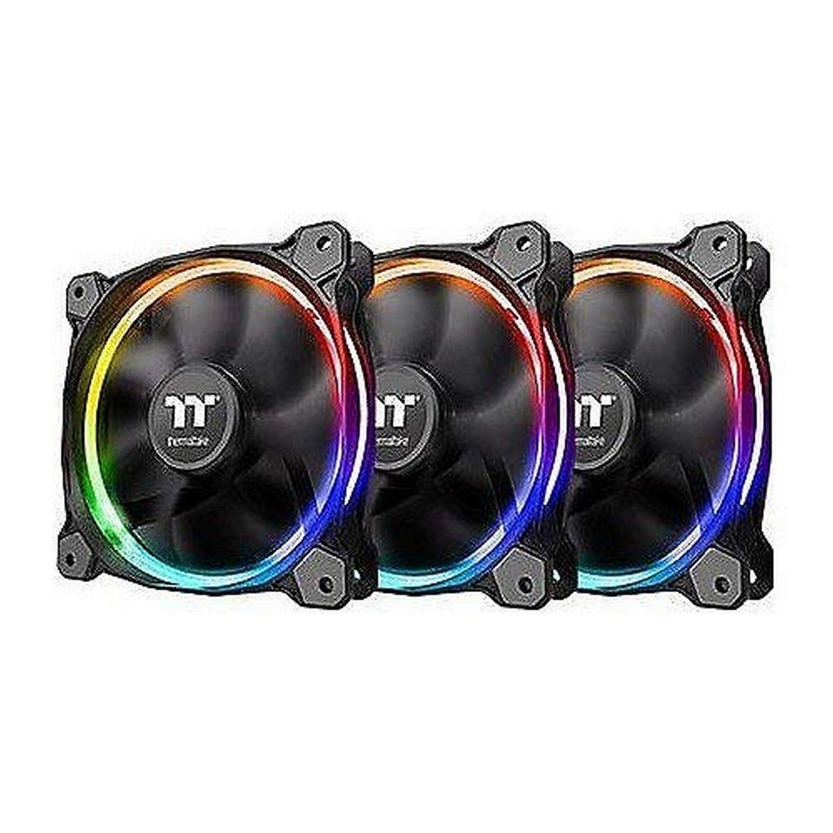 Thermaltake Riing 12 RGB Radiator Fan 3-Pack - LED PC Cooling Fans with Motherboard Sync for ASUS, Gigabyte, MSI, Asrock & Biostar - Perfect for Gaming PC Builds & Liquid Cooling Systems