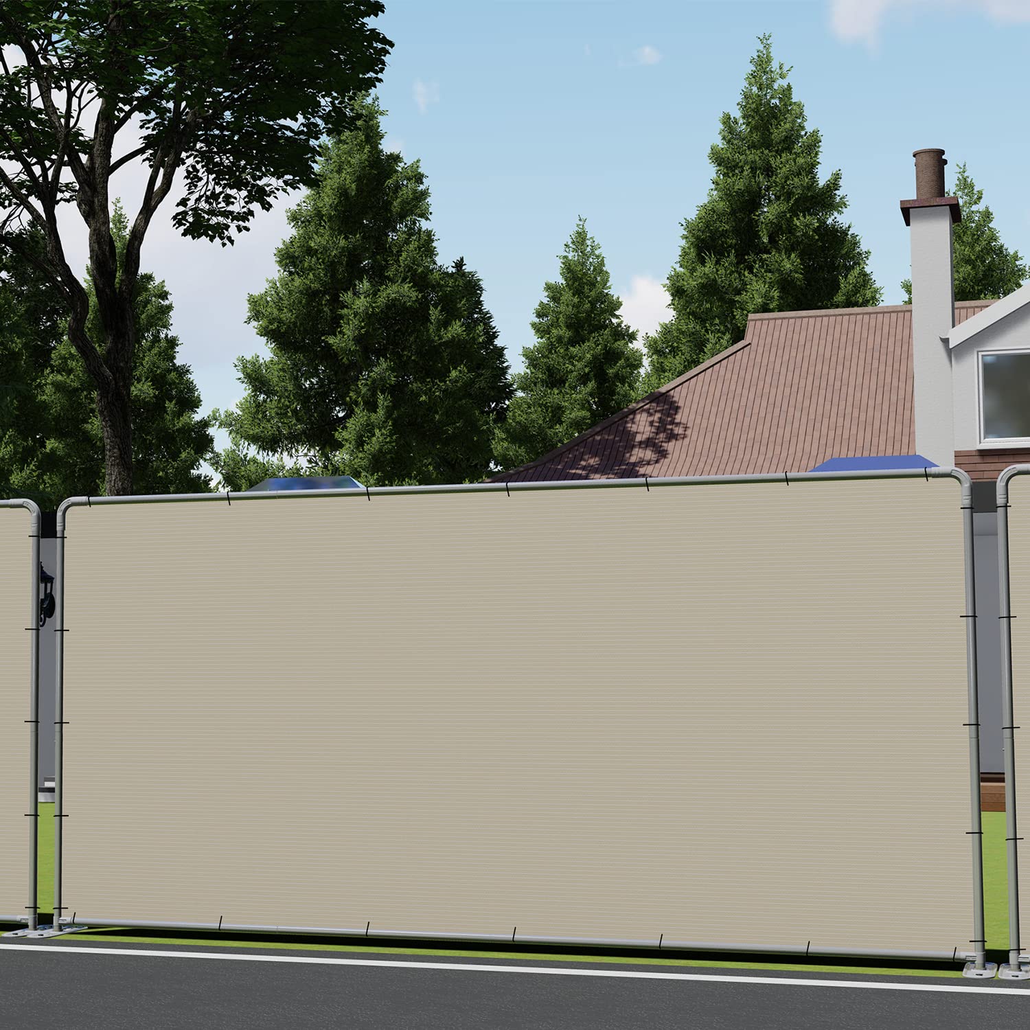 TANG Outdoor Inground Frame Stand Kit with Stakes - 6'x2' Backyard Privacy Screen, Fence Drape Divider for Events, Backdrop Banner Sign & Poster Display | Perfect for Weddings, Parties, and Outdoor Advertising