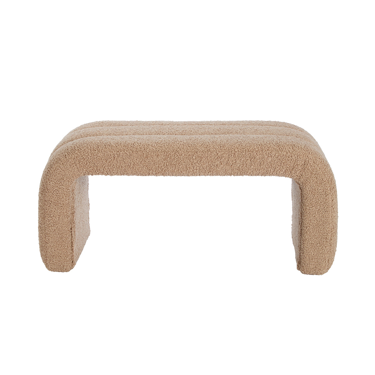 Room Life Cleo Fur Bench - Soft Faux Fur Upholstered Bench for Living Room, Bedroom & Entryway - Stylish & Comfortable Seating for Home Decor