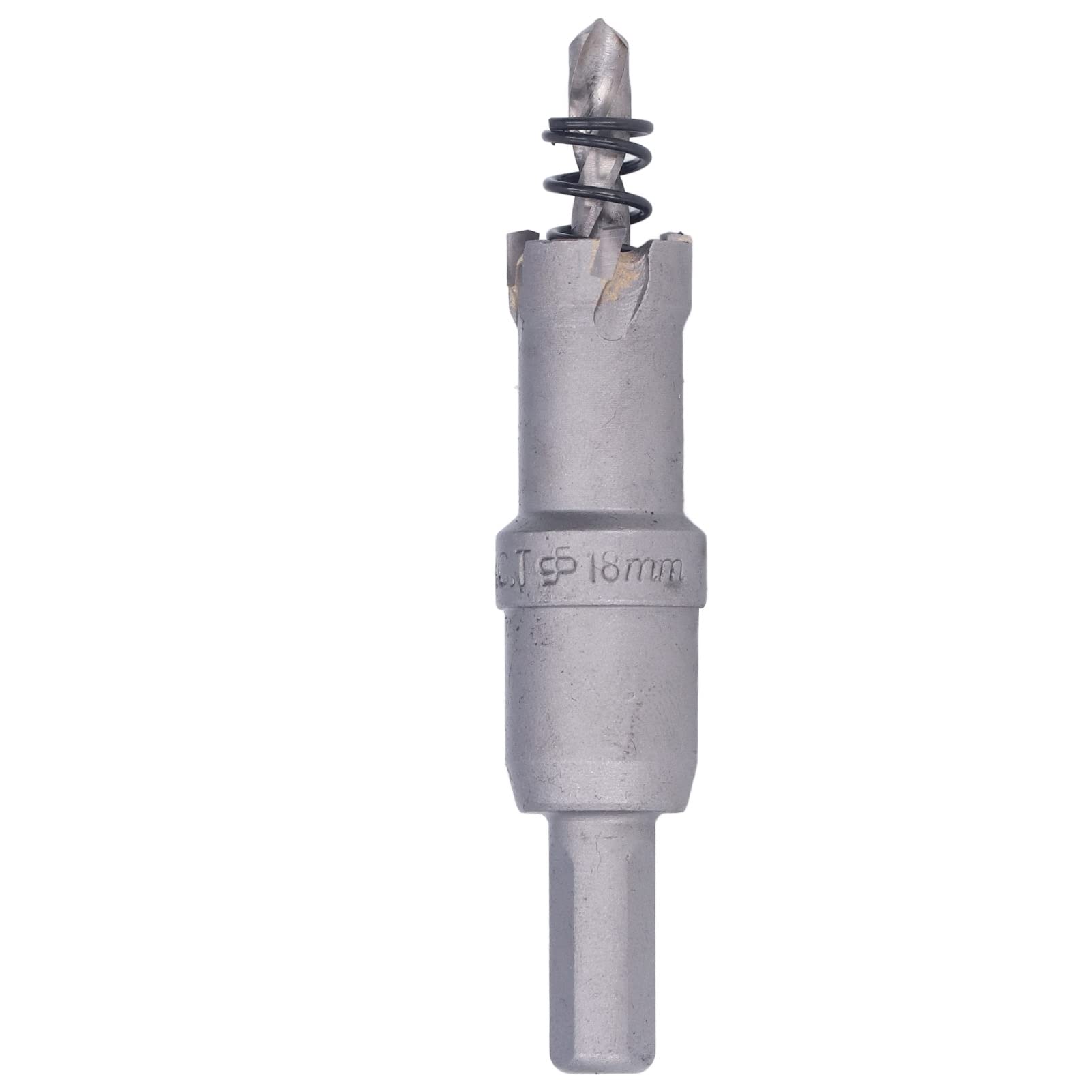 Industrial Grade Tungsten Carbide Hole Saw Drill Bit - 18mm Hardened Tip with Hex Screwdriver for Aluminum Cutting | Perfect for Metalworking, HVAC & DIY Projects