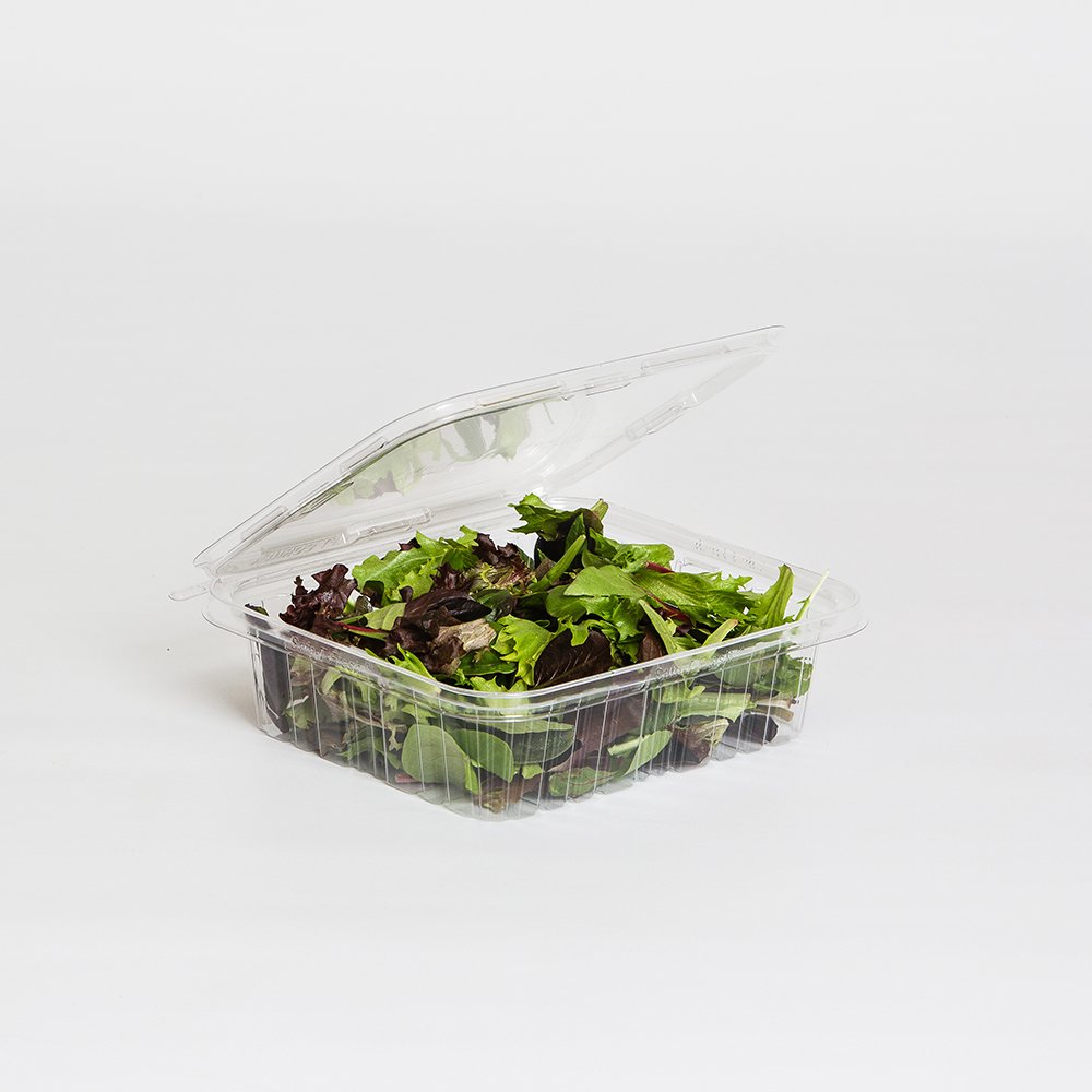 48 oz Clear Hinged Plastic Food Storage Container with Tamper-Evident Lid - 150 Count Bulk Pack | Ideal for Meal Prep, Restaurant Takeout & Commercial Kitchen Use