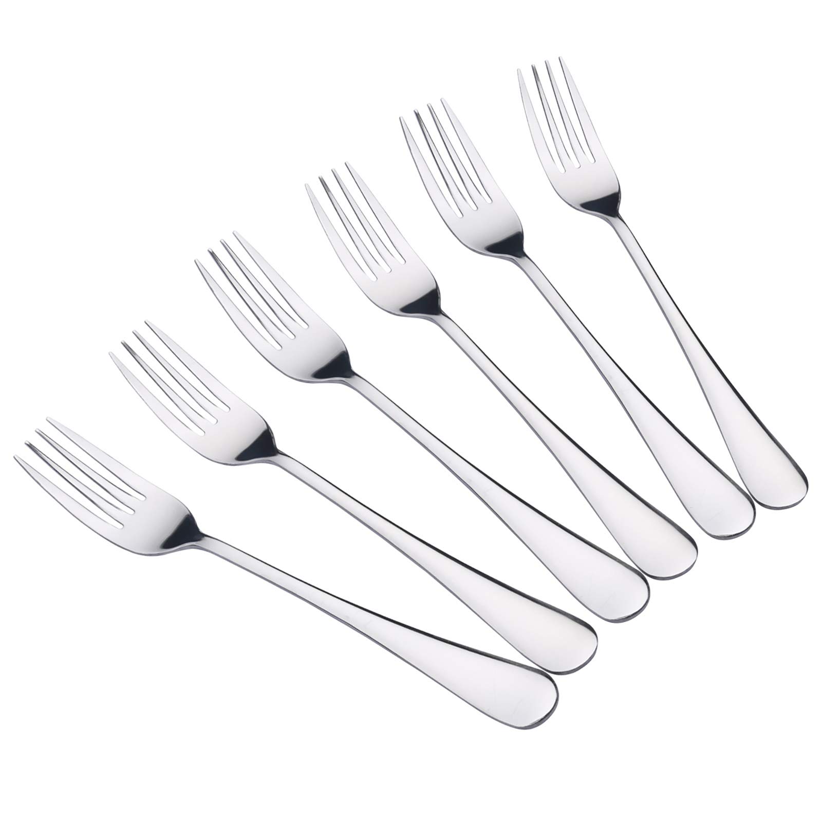 Premium VANRA 6-Piece Stainless Steel Dinner Forks Set - Heavy Duty 18/10 Silver Cutlery, 8 Inch Forks for Restaurant & Home Dining - Ideal for Dinner Parties, Weddings & Everyday Use