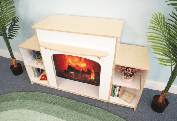 Cozy White Electric Fireplace Heater WB0922 - Perfect for Living Room, Bedroom & Office Warmth & Ambiance