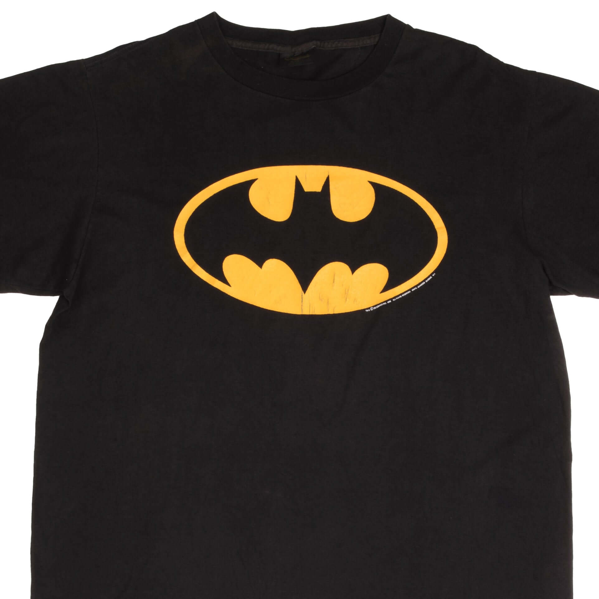 Vintage DC Comics Batman Distressed Tee Shirt 1986 - XL Size, Made in USA - Perfect for Comic Book Fans, Casual Wear & Collectors