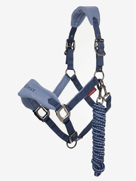 Le Mieux Vogue Fleece Headcollar and Lead Rope Set - Soft Horse Training Equipment for Riding, Grooming & Show Preparation