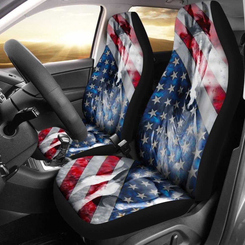 Premium American Horse Car Seat Cover 184610 - Durable & Stylish Protection for Cars, Trucks & SUVs - Perfect for Pet Owners, Outdoor Enthusiasts & Daily Commuters