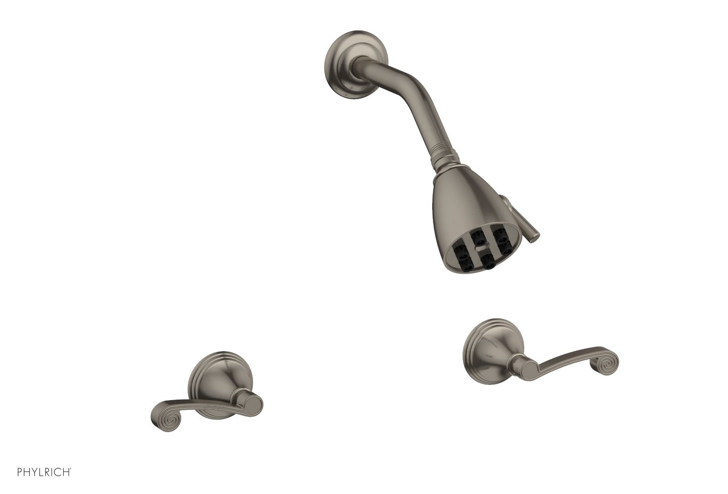 3RING Two Handle Shower Faucet Set D3206 - Brushed Nickel Bathroom Shower System for Modern Home Renovation | Perfect for Master Bath, Guest Bath & Spa-Like Shower Experience