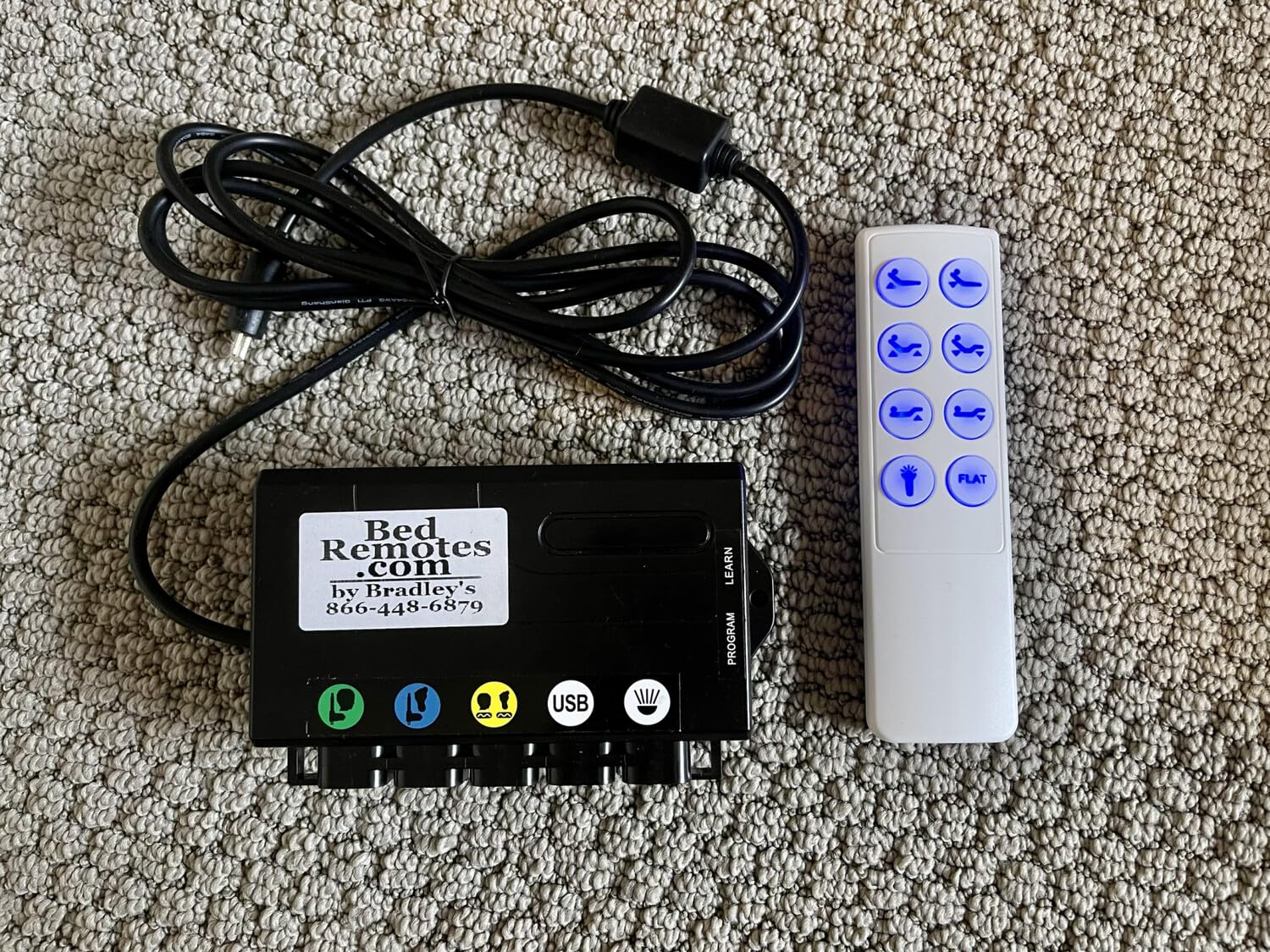 Ergomotion Softide 2100 Series Wireless Conversion Kit - 2 Piece Set with White Remote for Adjustable Beds | Easy DIY Installation | Perfect for Home Bedroom, Guest Room & Senior Care Facilities