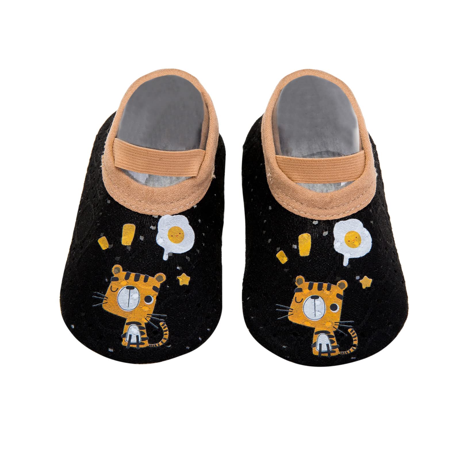 Non-Slip Animal Print Baby Socks - Barefoot Aqua Shoes for Toddler Boys & Girls - Soft Mesh Cartoon Socks for Indoor Play, Swimming & Beach Activities