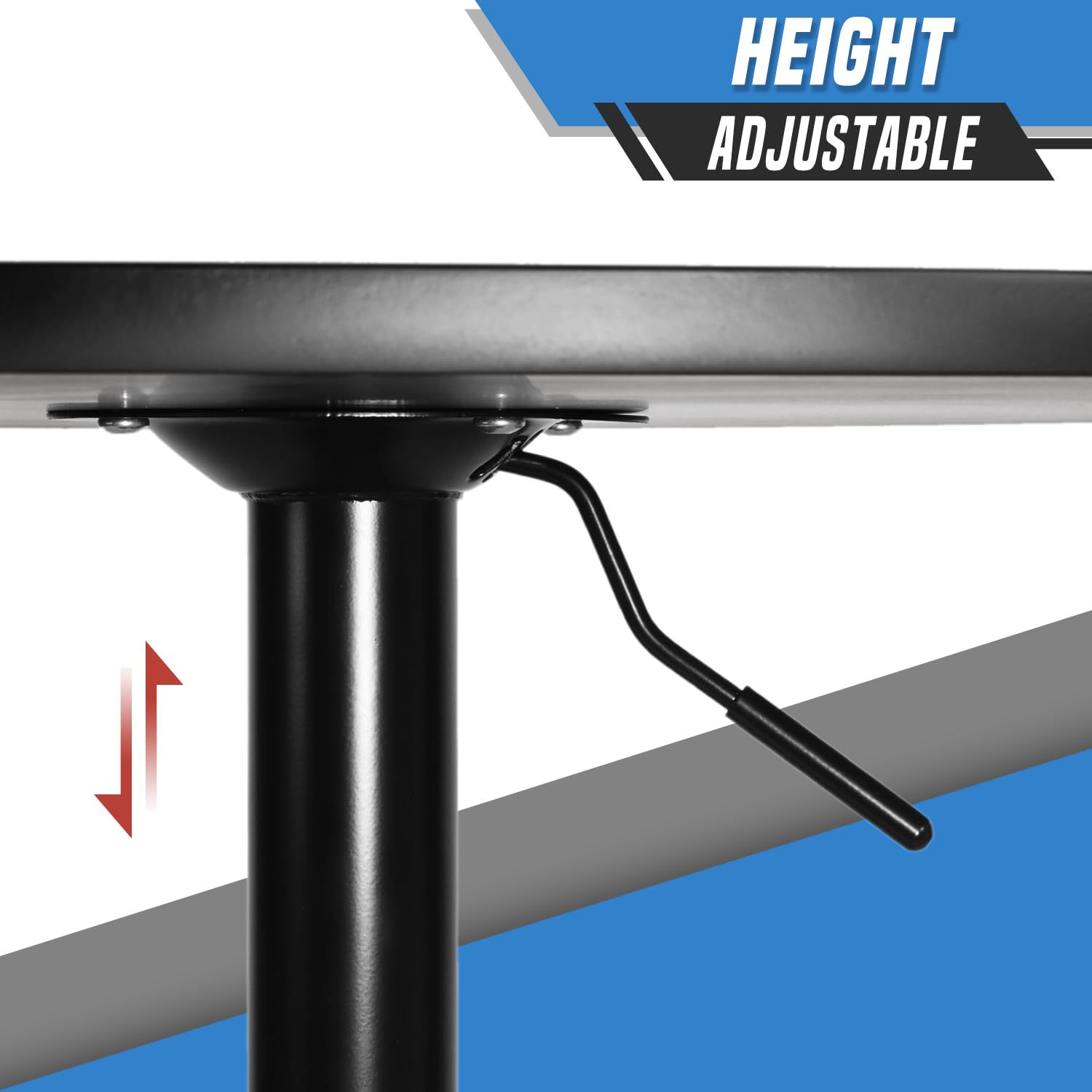 31.5 Inch Round Adjustable Height Pub Table - 27.5