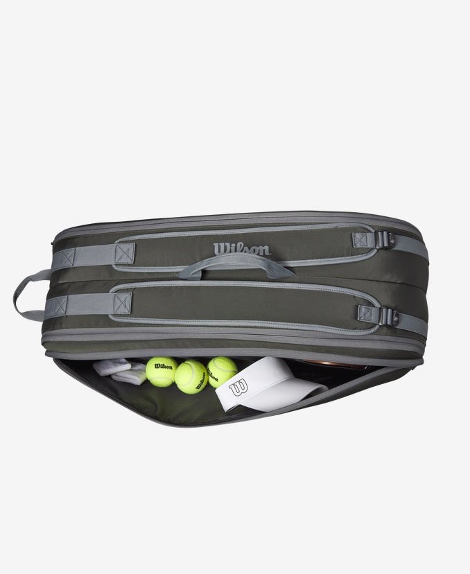 Wilson Tour Tennis Bag 6-Pack - Premium Durable Dark Green Tennis Gear for Players & Coaches | Perfect for Tournaments, Practice & Travel