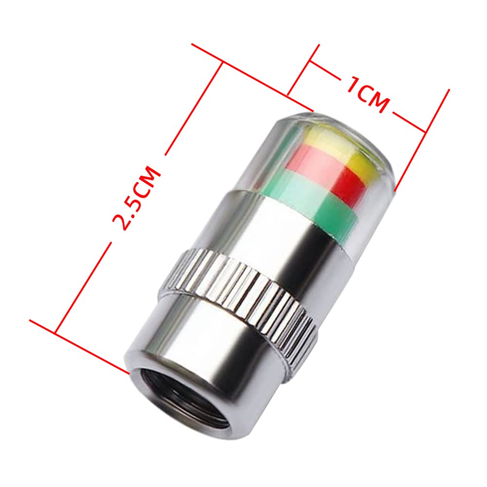 Gigicloud Tire Pressure Monitor Valve Caps 2.0-2.3bar for Cars Motorcycles Bikes - Drive with Confidence