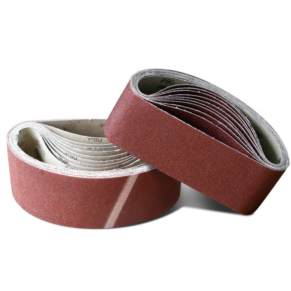 10Pcs 100x610mm Sanding Belts 40-800 Grits - Premium Abrasive Bands for Power Sanders & Rotary Tools - Woodworking, Metal Polishing & DIY Projects