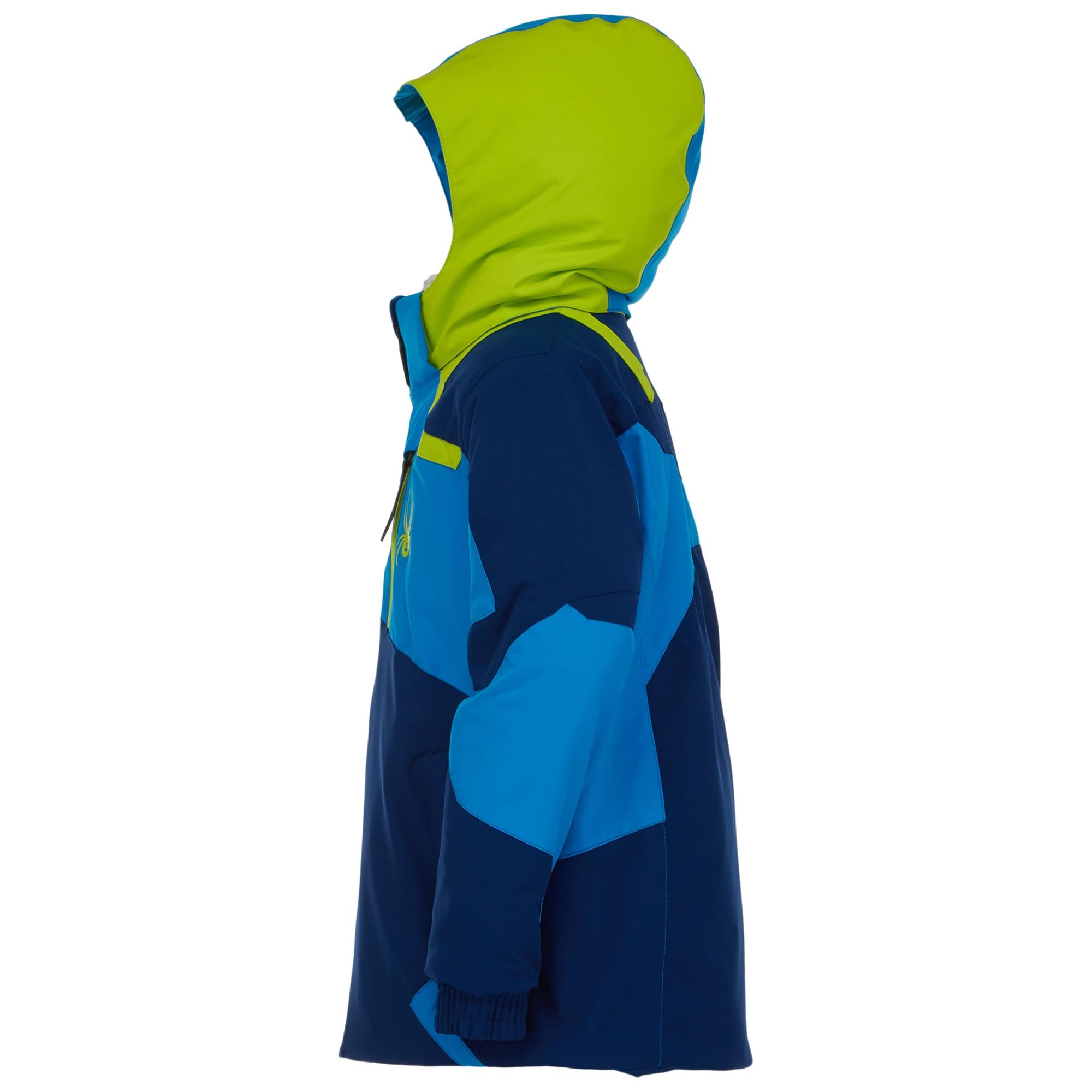 Spyder Boys Mini Leader Jacket - Waterproof Snow Jacket for Toddler & Kids (Ages 2-7) in Abyss Blue - Warm Winter Coat for Skiing, Snowboarding & Outdoor Activities