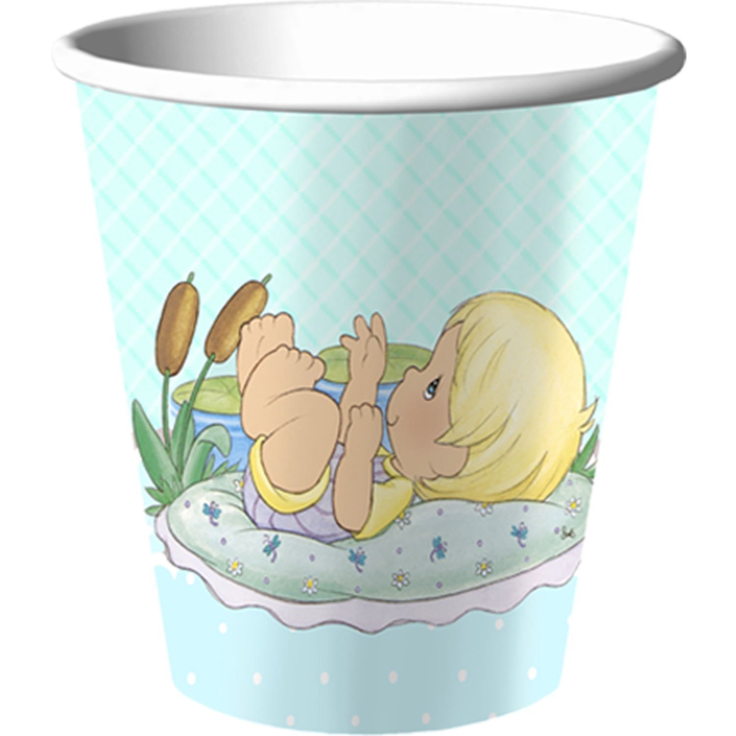 Hallmark Precious Moments 'Baby Boy' Paper Cups - 8 Count - Perfect for Baby Showers, Birthday Parties & Celebrations