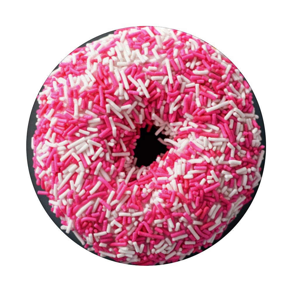 Pink & White Donut with Candy Sprinkles - Sweet Treat for Birthdays, Parties & Dessert Lovers | Perfect for Celebrations, Gifts & Coffee Time