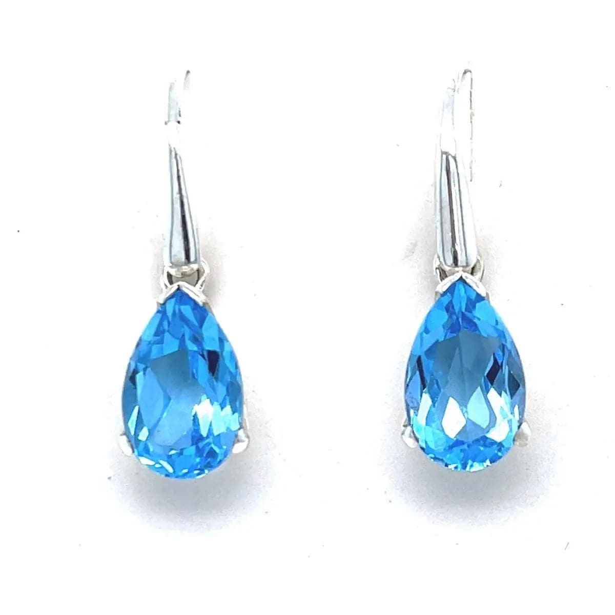Blue Topaz Sterling Silver Earrings for Women - Dainty Stud Earrings, 925 Silver Jewelry - Perfect for Gifts, Weddings & Everyday Wear