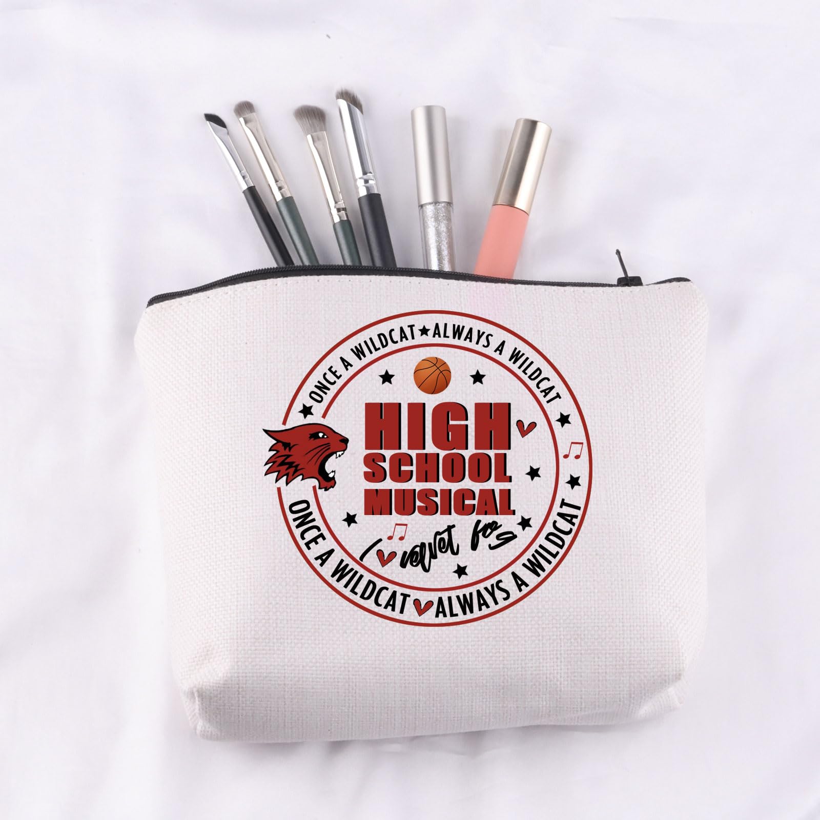 UJIMS High School Musical Series East High Wildcats Themed Makeup Bag - Perfect Gift for Theatre Fans & Musical Lovers (Great for School, Travel & Cosmetics Storage)