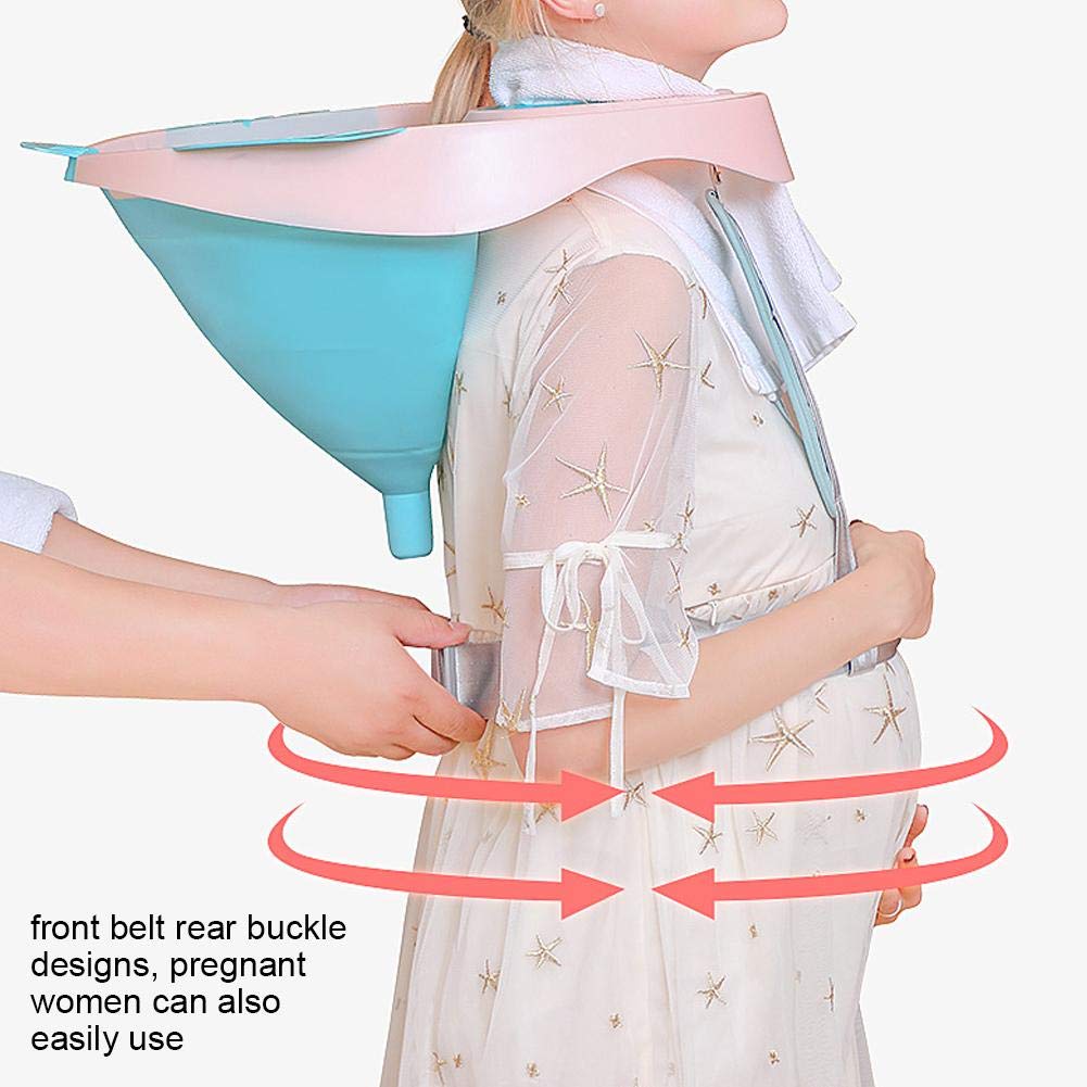 ViaGasaFamido Shampoo Basin with Drain - Portable Hair Washing Tray for Pregnant Women, Elderly & Kids - Perfect for Home Salon, Bed Bath & Post-Surgery Hair Care