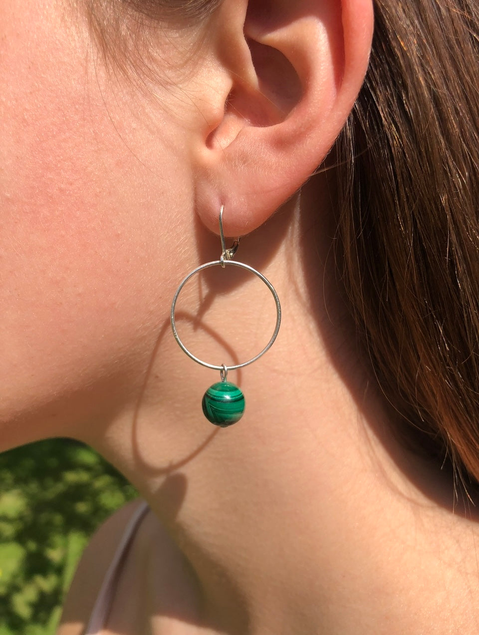 Katy Malachite Earrings – Handmade Green Stone Dangle Earrings for Women | Perfect for Parties, Weddings & Everyday Wear