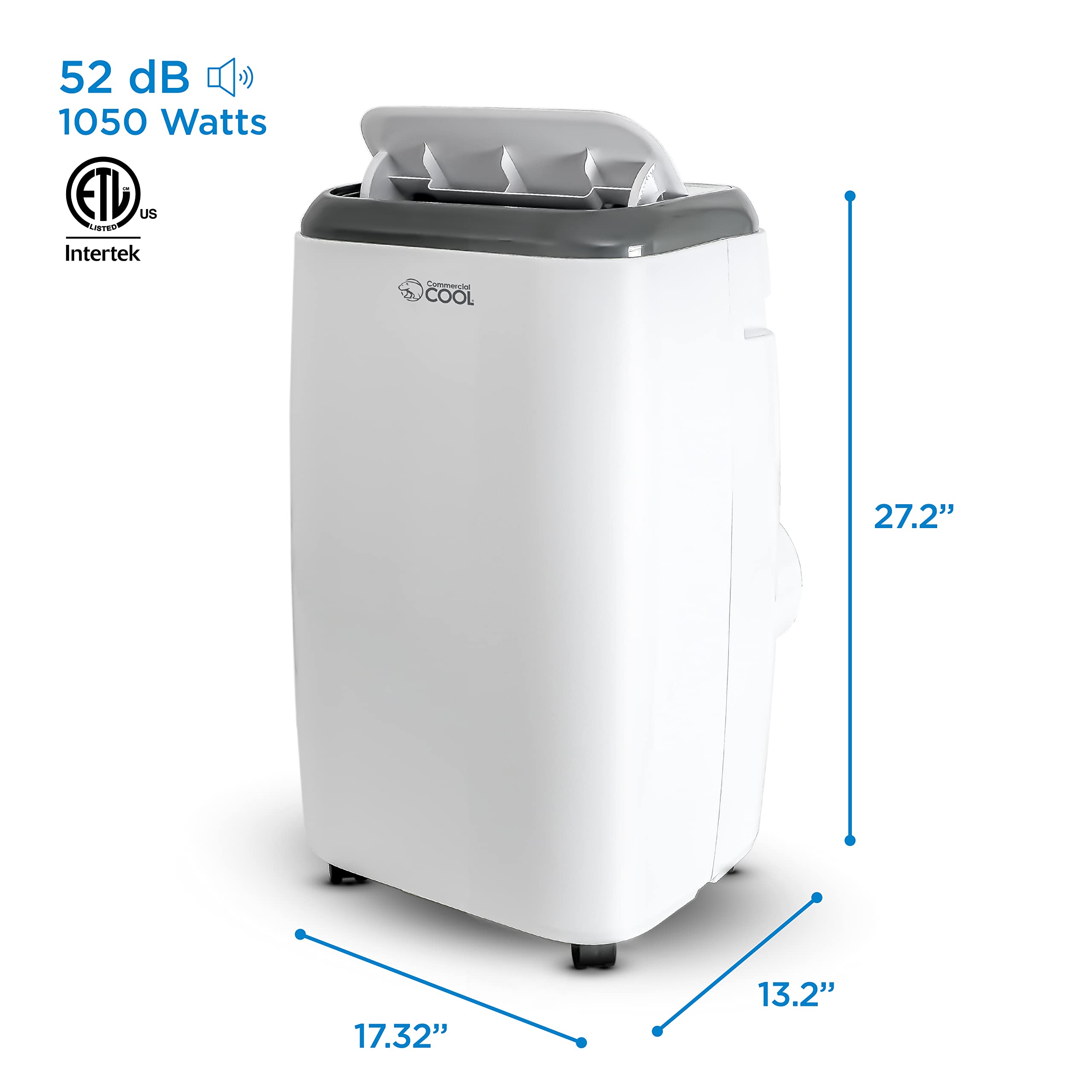 Commercial Cool CPT06WB 10,000 BTU Portable Air Conditioner with Remote Control - White - Perfect for Bedrooms, Offices & Small Spaces