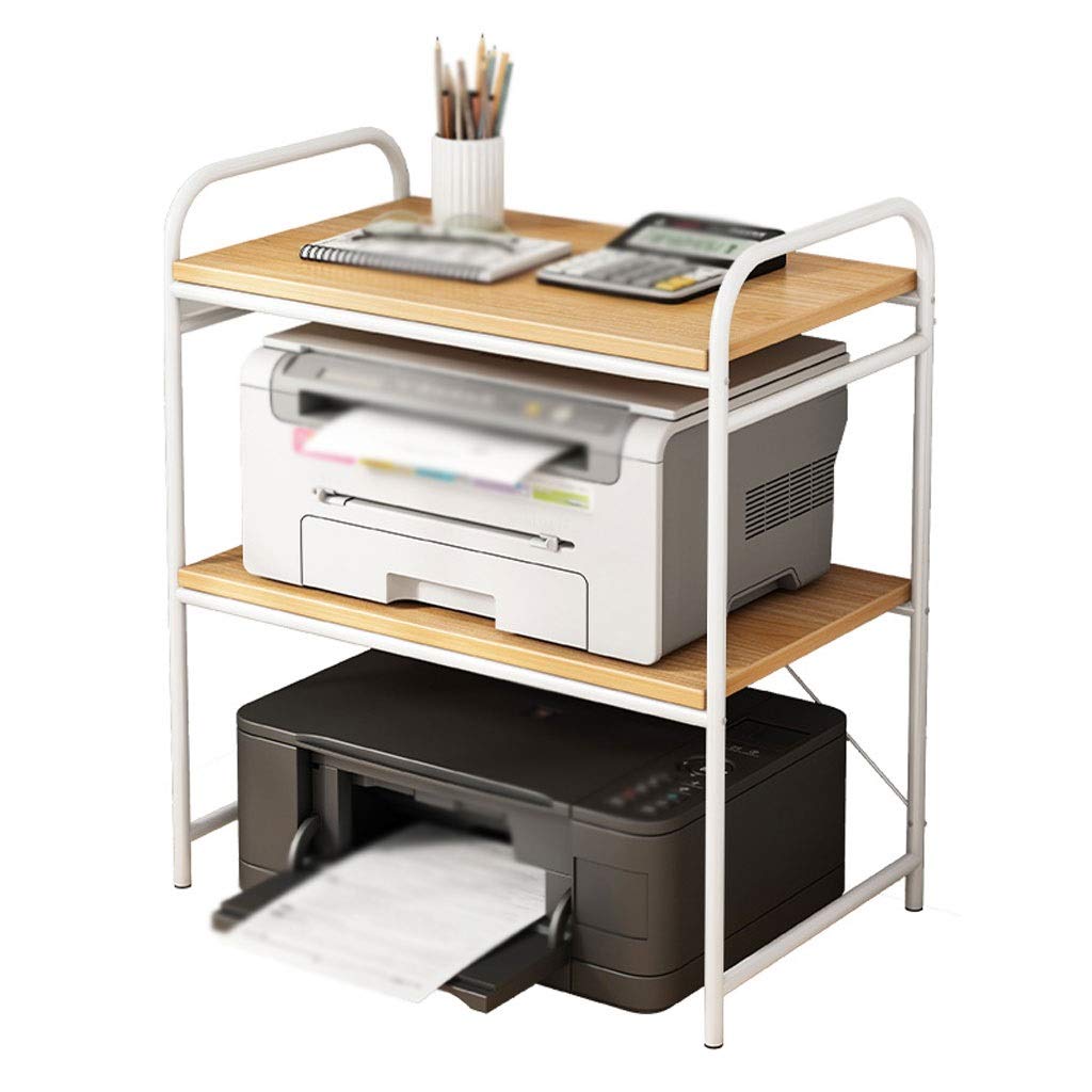 Vintage 3-Tier Metal Printer Stand with Multi-Function Storage - Sturdy Desktop Organizer for Home Office, Fax Machine & Scanner Bracket - Perfect Under Desk Space Saver for Bedroom or Workspace