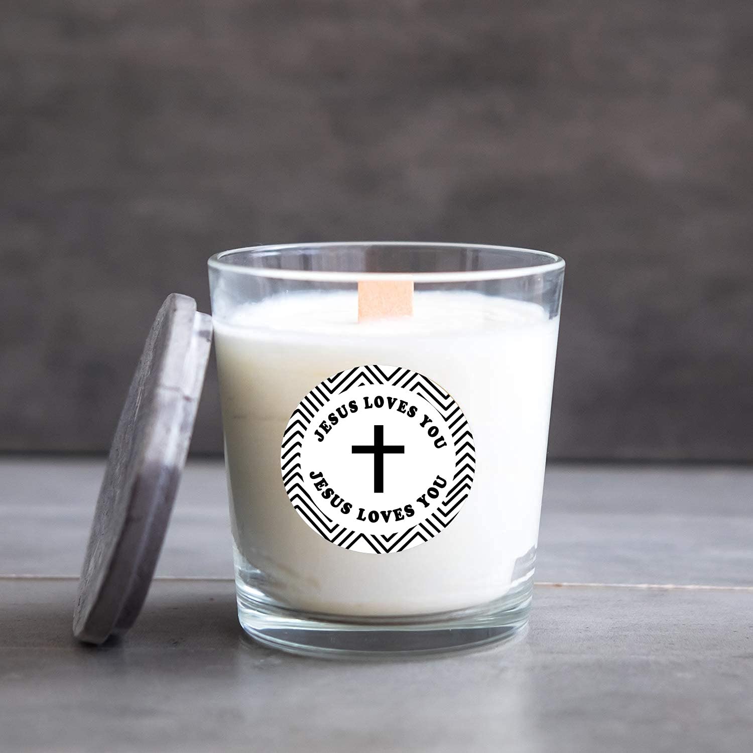 500 Pcs Christian Stickers - Jesus Loves You Religious Stickers with Cross Design for Baptism, Confirmation & First Communion | Faith Decals for Gifts, Bibles, Journals & Water Bottles | 1.5 Inch Inspirational Labels