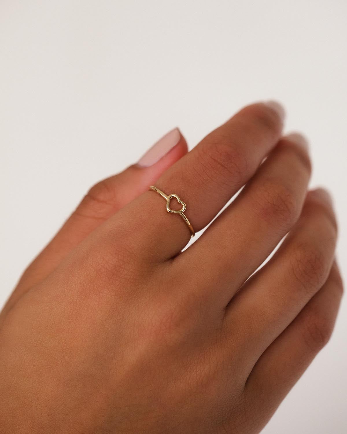 14K Solid Gold Pure Love Ring for Women - Elegant & Dainty Wedding Band, Engagement Ring, Anniversary Gift - Perfect for Everyday Wear & Special Occasions