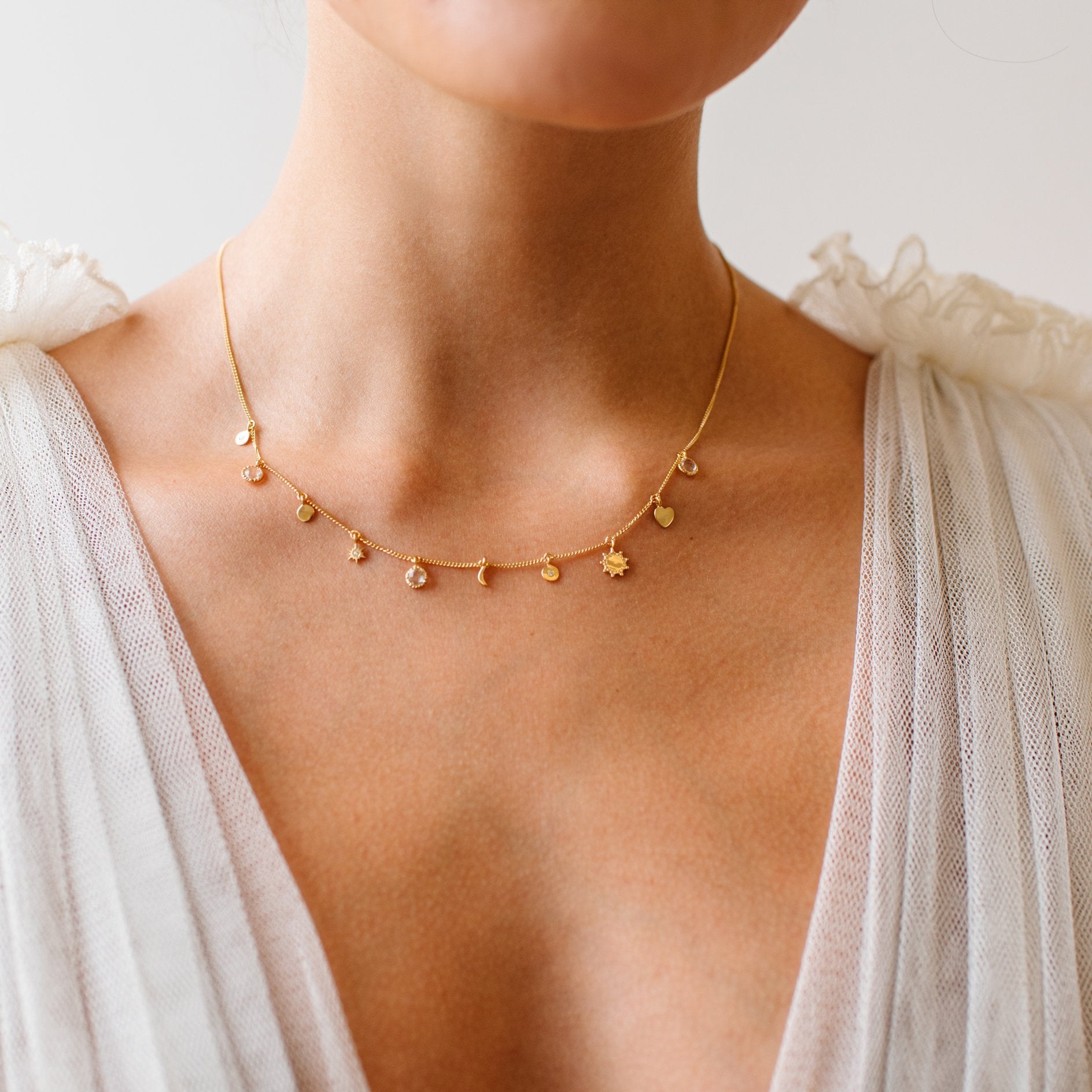 ALL THE PRETTY LITTLE THINGS Gold Necklace - Elegant Layering Jewelry for Women, Perfect for Date Night & Special Occasions
