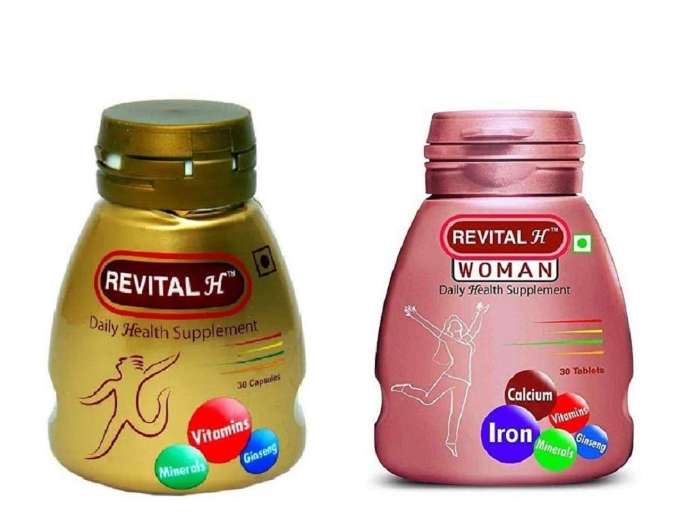 Revital H Men 30 Capsules & Women 30 Tablets - Premium Health Supplement Combo for Energy & Vitality | Daily Wellness Support for Active Lifestyles