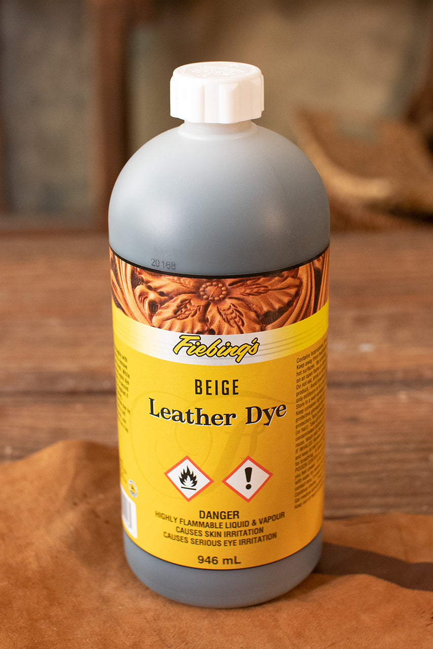Fiebing's Leather Dye 946 ml (32 oz) - Premium Beige Color for Leather Crafting, Shoes, Bags & Furniture Restoration | Professional Leather Care & DIY Projects