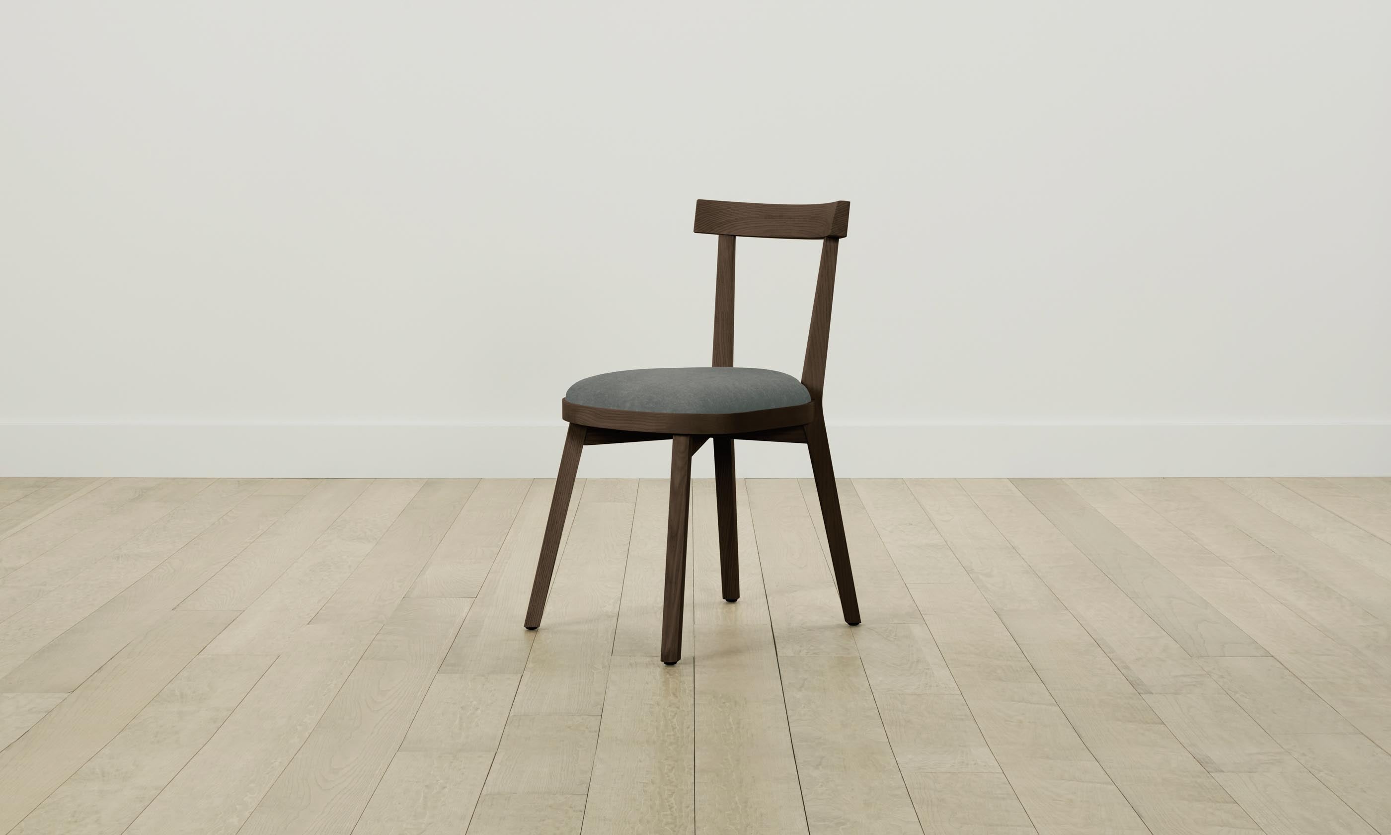 Allen Dining Chair - Modern Mohair Upholstered Seat in Fog Gray - Perfect for Dining Rooms, Kitchens, and Home Offices