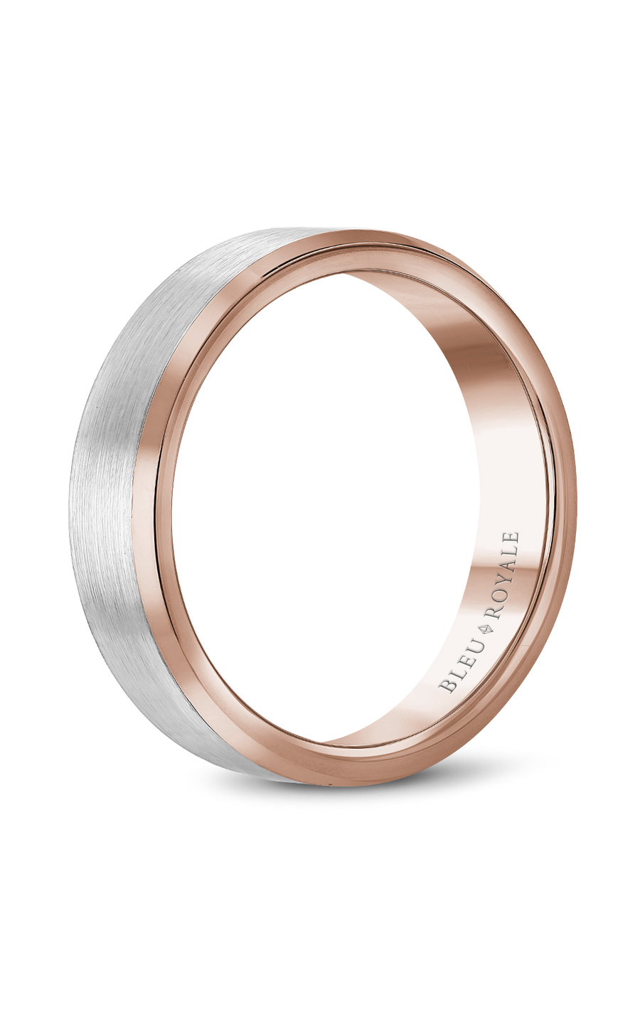 Bleu Royale Men's Wedding Band RYL 023WR5 - 14K White Gold Classic Ring for Grooms & Engagement - Perfect for Weddings, Anniversaries & Special Occasions
