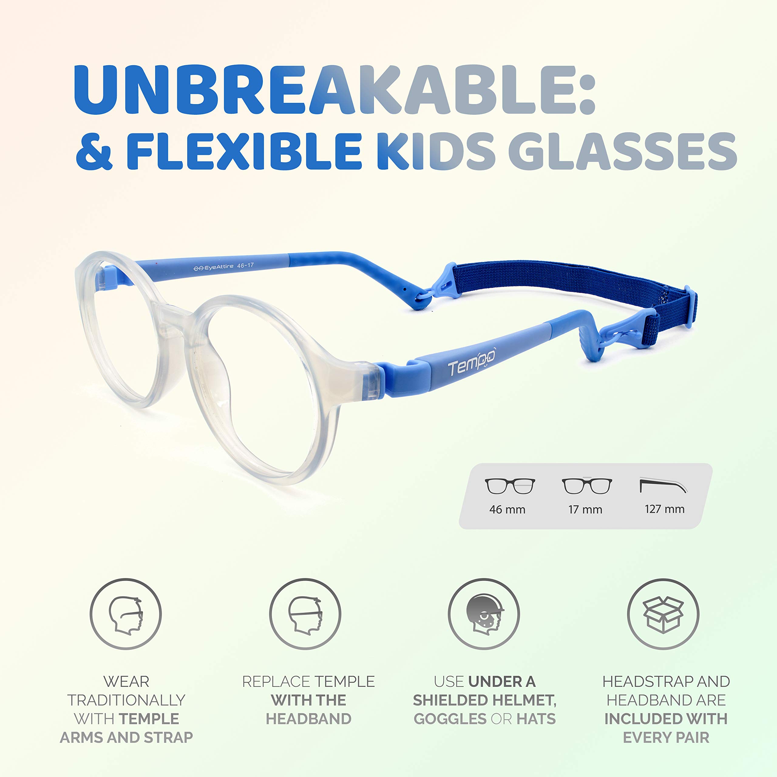 Unbreakable Kids Glasses - Flexible & Durable Children's Eyewear for Active Lifestyles - Perfect for School, Sports & Outdoor Play - Model 3001