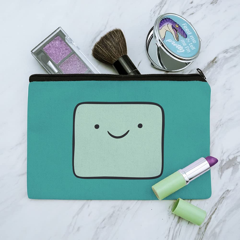 Adventure Time BMO Head Makeup Bag - Waterproof Cosmetic Organizer Pouch for Travel, Gym & Daily Use - Perfect for Makeup Brushes, Toiletries & Accessories