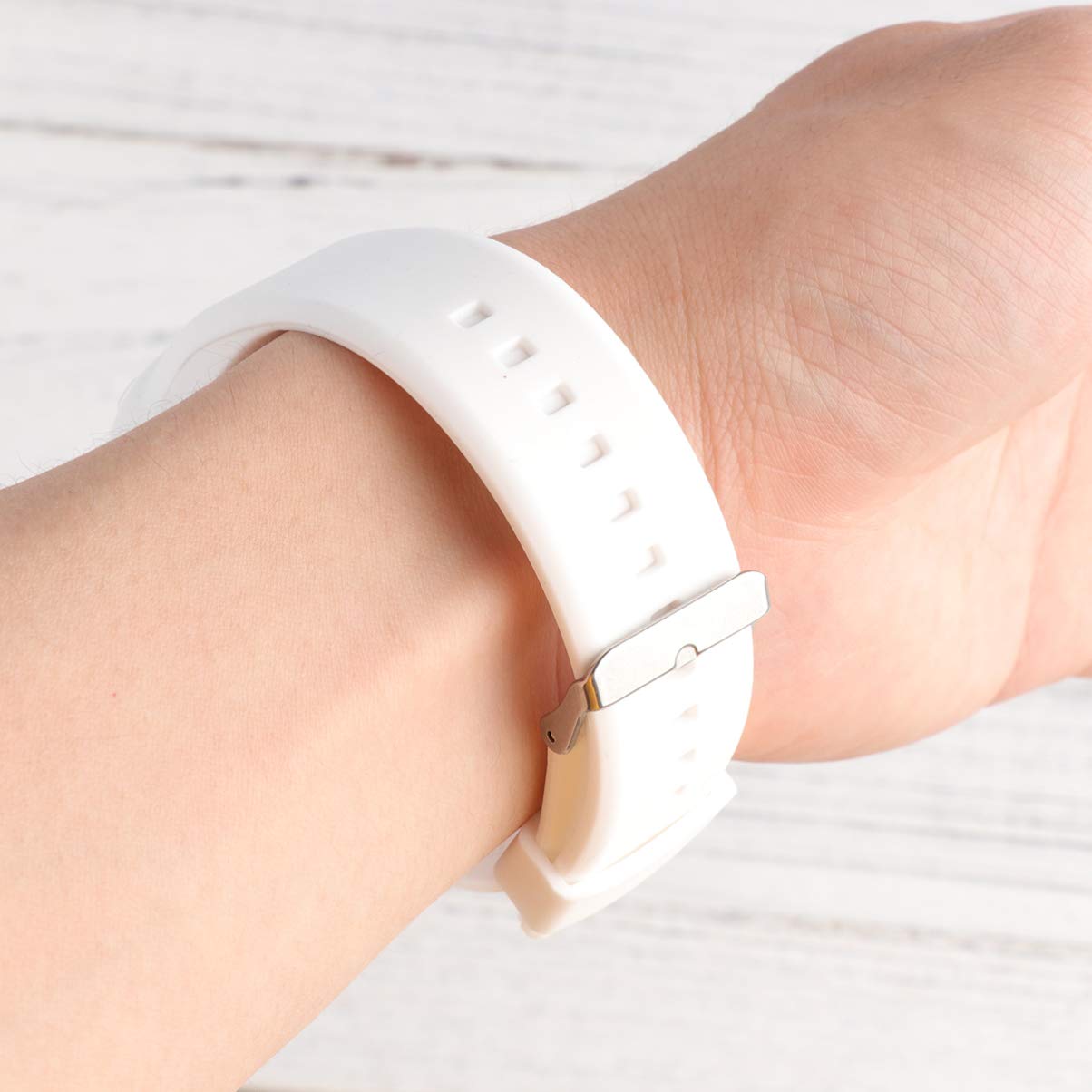 Waterproof Digital Sports Watch with Glow-in-the-Dark Silicone Strap for Men & Women - Perfect for Running, Swimming & Outdoor Activities (White)